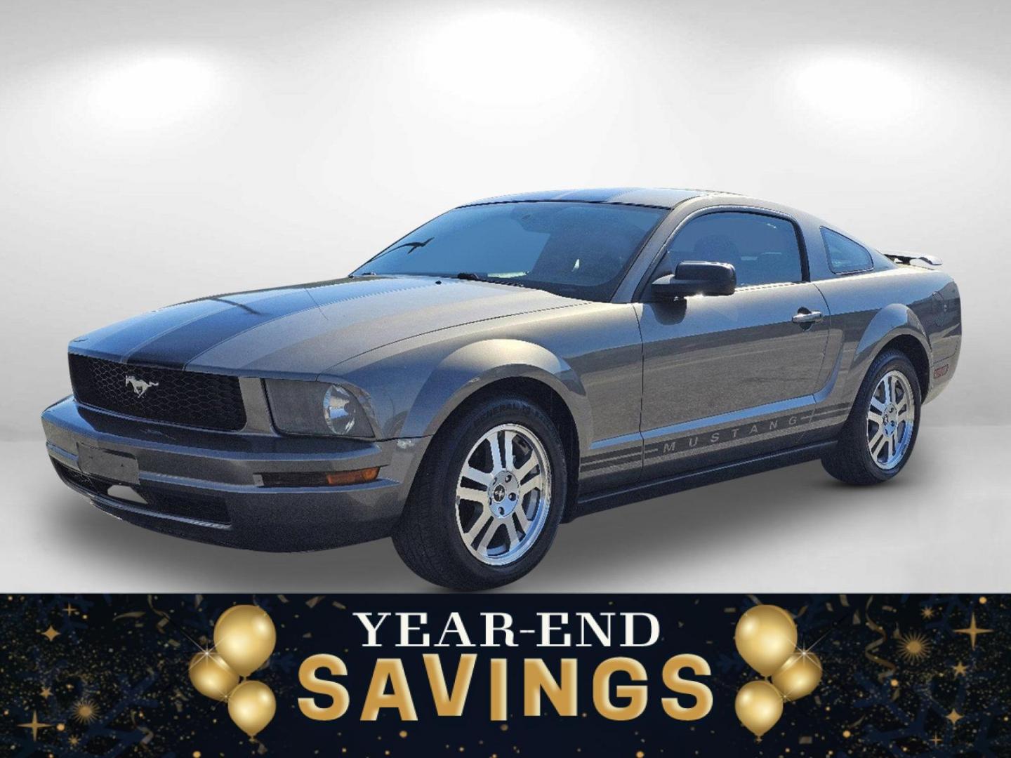 2005 Mineral Grey Metallic /Dark Charcoal Ford Mustang Premium (1ZVFT80N355) with an Gas V6 4.0L/244 engine, located at 804 22nd Ave, Phenix City, AL, 36870, (334) 297-1860, 32.484749, -85.024475 - 2005 Ford Mustang Premium - Photo#0