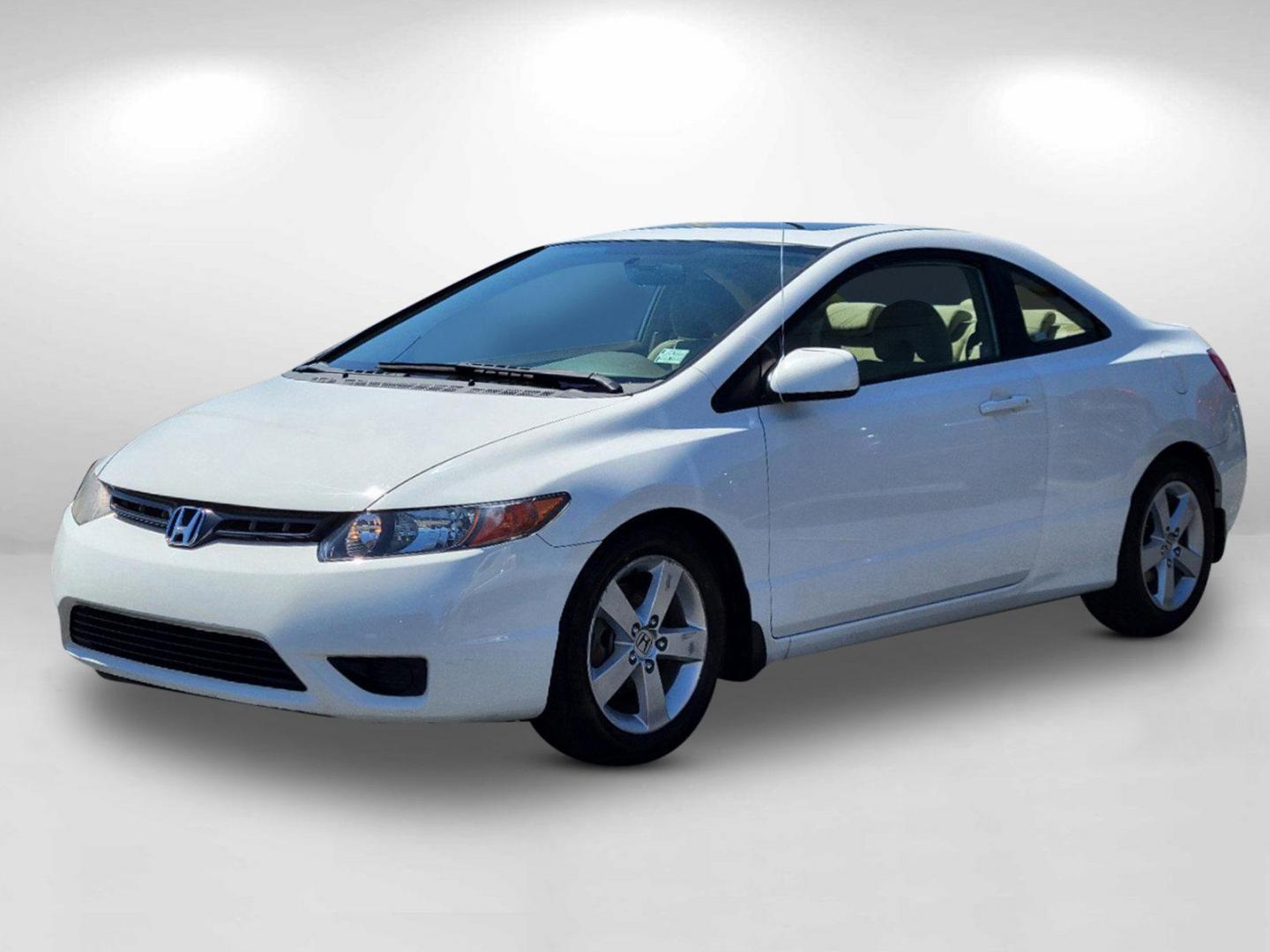 2006 White Honda Civic Cpe EX (2HGFG12836H) with an Gas I4 1.8L/110 engine, 5-Speed Automatic transmission, located at 3959 U.S. 80 W, Phenix City, AL, 36870, (334) 297-4885, 32.469296, -85.135185 - 2006 Honda Civic Cpe EX - Photo#0