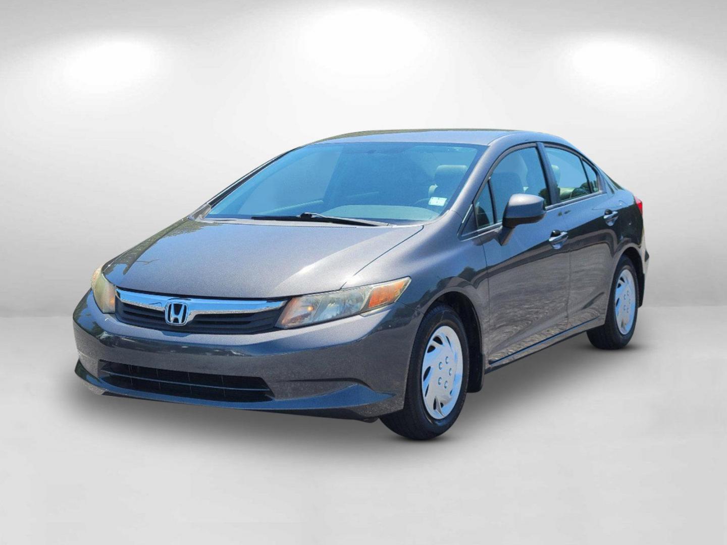 2012 Gray Honda Civic Sdn LX (19XFB2F52CE) with an Gas I4 1.8L/110 engine, 5-Speed Automatic transmission, located at 3959 U.S. 80 W, Phenix City, AL, 36870, (334) 297-4885, 32.469296, -85.135185 - 2012 Honda Civic Sdn LX - Photo#0