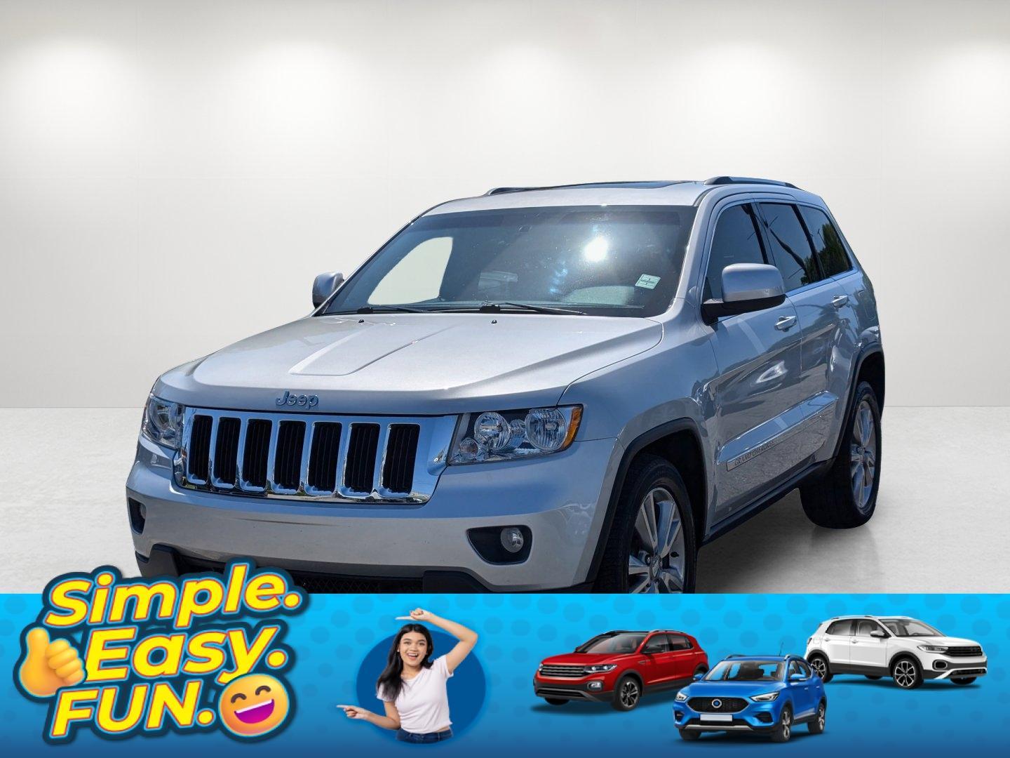 2012 /Black Jeep Grand Cherokee Laredo (1C4RJFAG0CC) with an Gas/Ethanol V6 3.6L/220 engine, 5-Speed Automatic transmission, located at 3959 U.S. 80 W, Phenix City, AL, 36870, (334) 297-4885, 32.469296, -85.135185 - 2012 Jeep Grand Cherokee Laredo - Photo#0