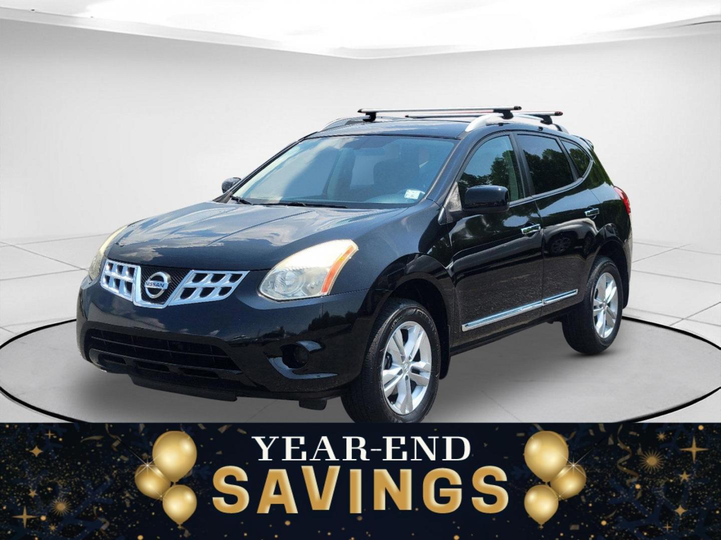 2012 Super Black /Black Nissan Rogue SV (JN8AS5MTXCW) with an Gas I4 2.5L/152 engine, 1-Speed Continuously variable ratio transmission, located at 7000 Northlake Connector, Columbus, GA, 31904, (706) 987-8085, 32.524975, -84.978134 - 2012 Nissan Rogue SV - Photo#0