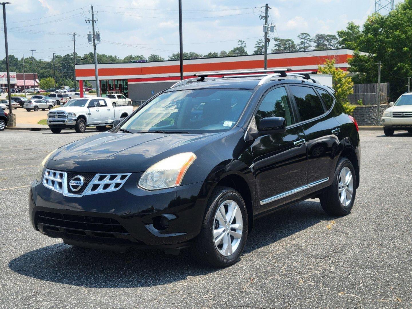 2012 Super Black /Black Nissan Rogue SV (JN8AS5MTXCW) with an Gas I4 2.5L/152 engine, 1-Speed Continuously variable ratio transmission, located at 7000 Northlake Connector, Columbus, GA, 31904, (706) 987-8085, 32.524975, -84.978134 - 2012 Nissan Rogue SV - Photo#1