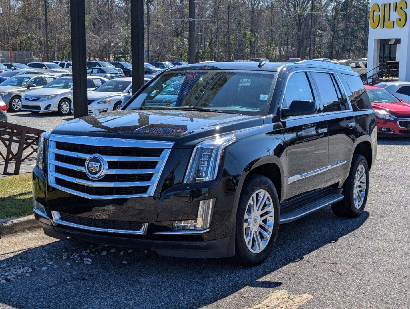 2015 /Jet Black Cadillac Escalade Standard (1GYS3AKJ0FR) with an Gas V8 6.2L/376 engine, 8-Speed Automatic transmission, located at 1430 Gateway Drive, Opelika, AL, 36801, (334) 239-0944, 32.637871, -85.409790 - 2015 Cadillac Escalade Standard - Photo#0