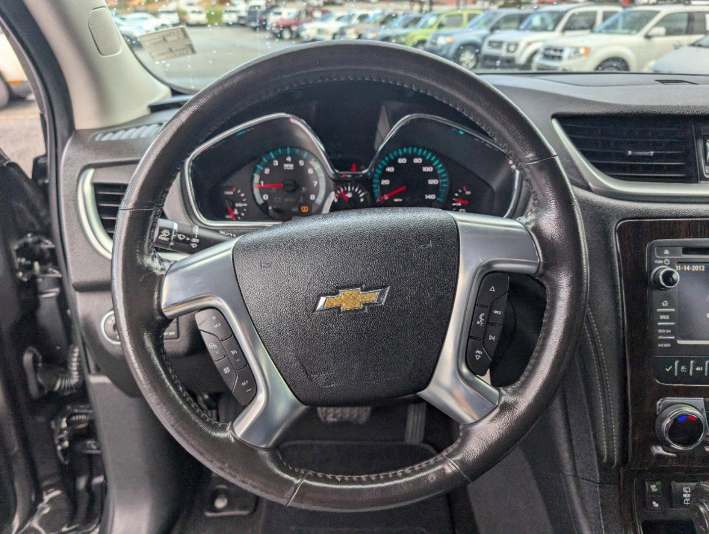 2015 /Ebony Chevrolet Traverse LTZ (1GNKRJKD8FJ) with an Gas V6 3.6L/217 engine, 6-Speed Automatic transmission, located at 3959 U.S. 80 W, Phenix City, AL, 36870, (334) 297-4885, 32.469296, -85.135185 - 2015 Chevrolet Traverse LTZ - Photo#15