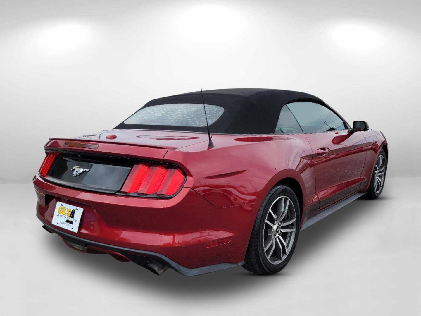 2015 Red Ford Mustang EcoBoost Premium (1FATP8UH7F5) with an Intercooled Turbo Premium Unleaded I-4 2.3 L/140 engine, located at 1430 Gateway Drive, Opelika, AL, 36801, (334) 239-0944, 32.637871, -85.409790 - 2015 Ford Mustang EcoBoost Premium - Photo#4