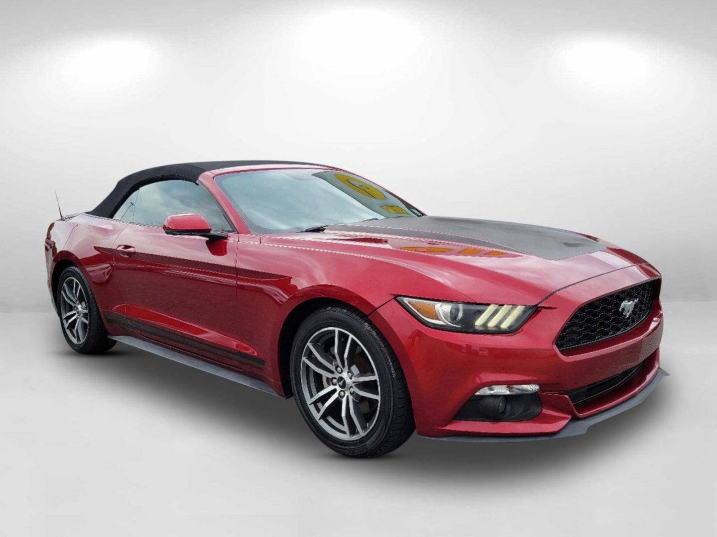 2015 Red Ford Mustang EcoBoost Premium (1FATP8UH7F5) with an Intercooled Turbo Premium Unleaded I-4 2.3 L/140 engine, located at 3959 U.S. 80 W, Phenix City, AL, 36870, (334) 297-4885, 32.469296, -85.135185 - 2015 Ford Mustang EcoBoost Premium - Photo#2