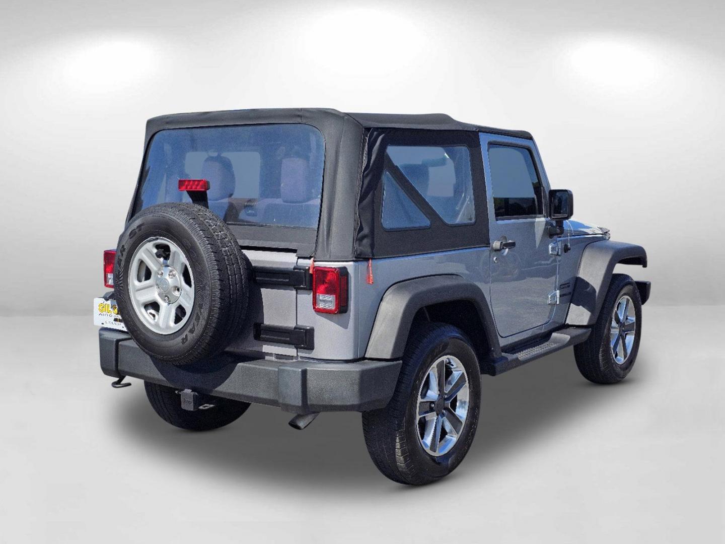 2015 Billet Silver Metallic Clearcoat /Black Jeep Wrangler Sport (1C4AJWAG2FL) with an Regular Unleaded V-6 3.6 L/220 engine, 5-Speed Automatic w/OD transmission, located at 5115 14th Ave., Columbus, GA, 31904, (706) 323-0345, 32.511494, -84.971046 - 2015 Jeep Wrangler Sport - Photo#4