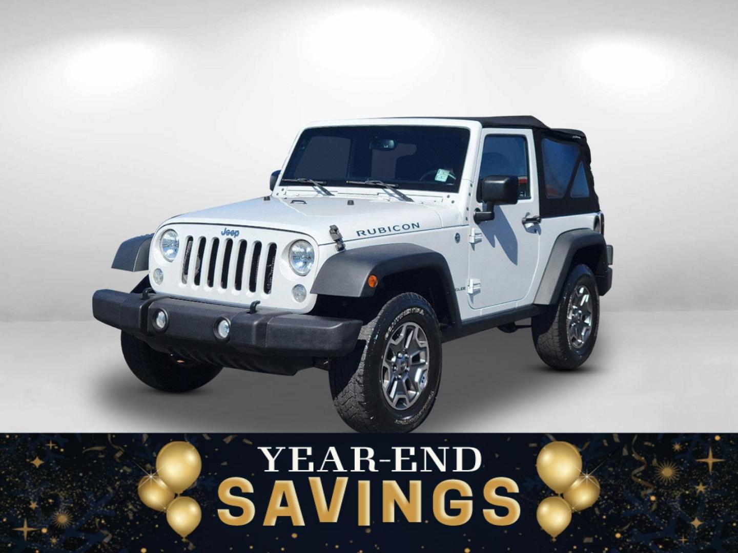 2015 Bright White Clearcoat /Black Jeep Wrangler Rubicon (1C4BJWCG4FL) with an Regular Unleaded V-6 3.6 L/220 engine, 5-Speed Automatic w/OD transmission, located at 804 22nd Ave, Phenix City, AL, 36870, (334) 297-1860, 32.484749, -85.024475 - 2015 Jeep Wrangler Rubicon - Photo#0