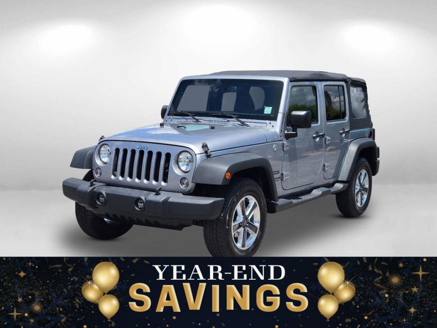 2015 Billet Silver Metallic Clearcoat /Black Jeep Wrangler Unlimited Sport (1C4HJWDG2FL) with an Regular Unleaded V-6 3.6 L/220 engine, 5-Speed Automatic w/OD transmission, located at 7000 Northlake Connector, Columbus, GA, 31904, (706) 987-8085, 32.524975, -84.978134 - 2015 Jeep Wrangler Unlimited Sport - Photo#0