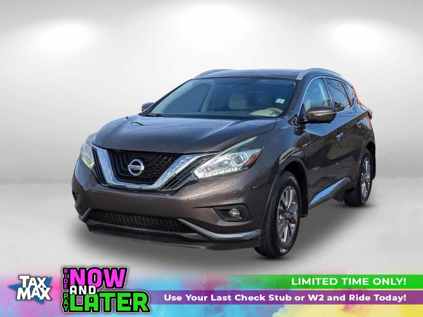 2015 /Beige Nissan Murano SL (5N1AZ2MG1FN) with an Regular Unleaded V-6 3.5 L/213 engine, 1-Speed CVT w/OD transmission, located at 3959 U.S. 80 W, Phenix City, AL, 36870, (334) 297-4885, 32.469296, -85.135185 - 2015 Nissan Murano SL - Photo#0