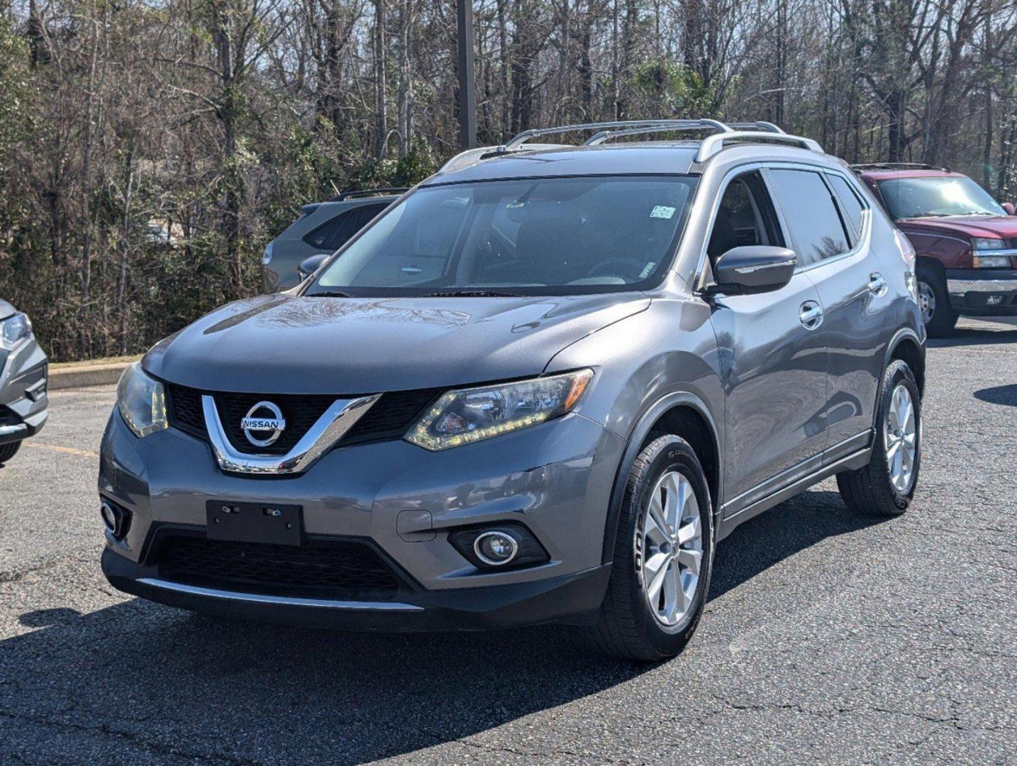 2015 /Charcoal Nissan Rogue SV (5N1AT2ML9FC) with an Regular Unleaded I-4 2.5 L/152 engine, 1-Speed CVT w/OD transmission, located at 5115 14th Ave., Columbus, GA, 31904, (706) 323-0345, 32.511494, -84.971046 - 2015 Nissan Rogue SV - Photo#0