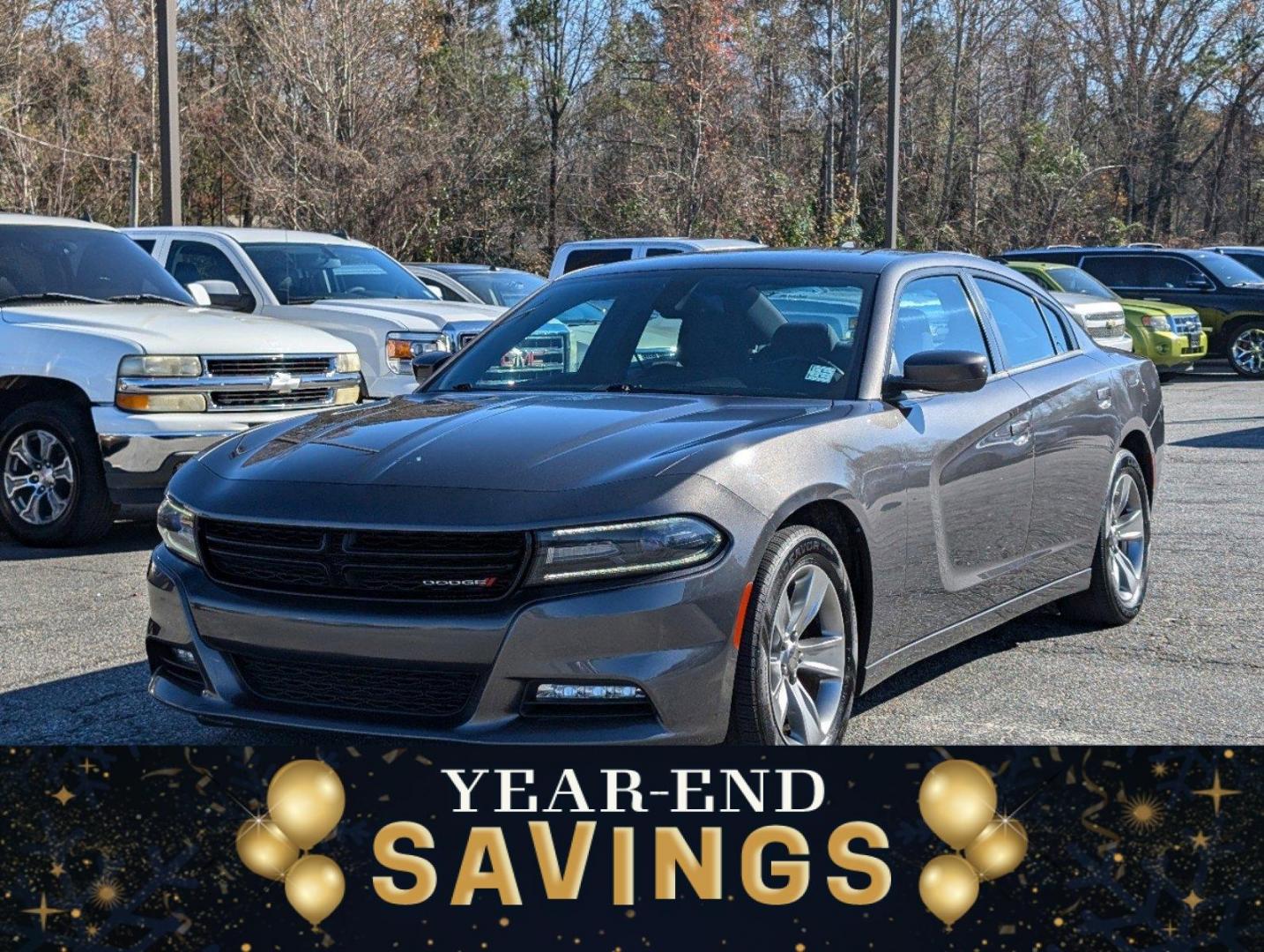 2016 /Tungsten/Black Dodge Charger SXT (2C3CDXHG8GH) with an Regular Unleaded V-6 3.6 L/220 engine, 8-Speed Automatic w/OD transmission, located at 3959 U.S. 80 W, Phenix City, AL, 36870, (334) 297-4885, 32.469296, -85.135185 - 2016 Dodge Charger SXT - Photo#0