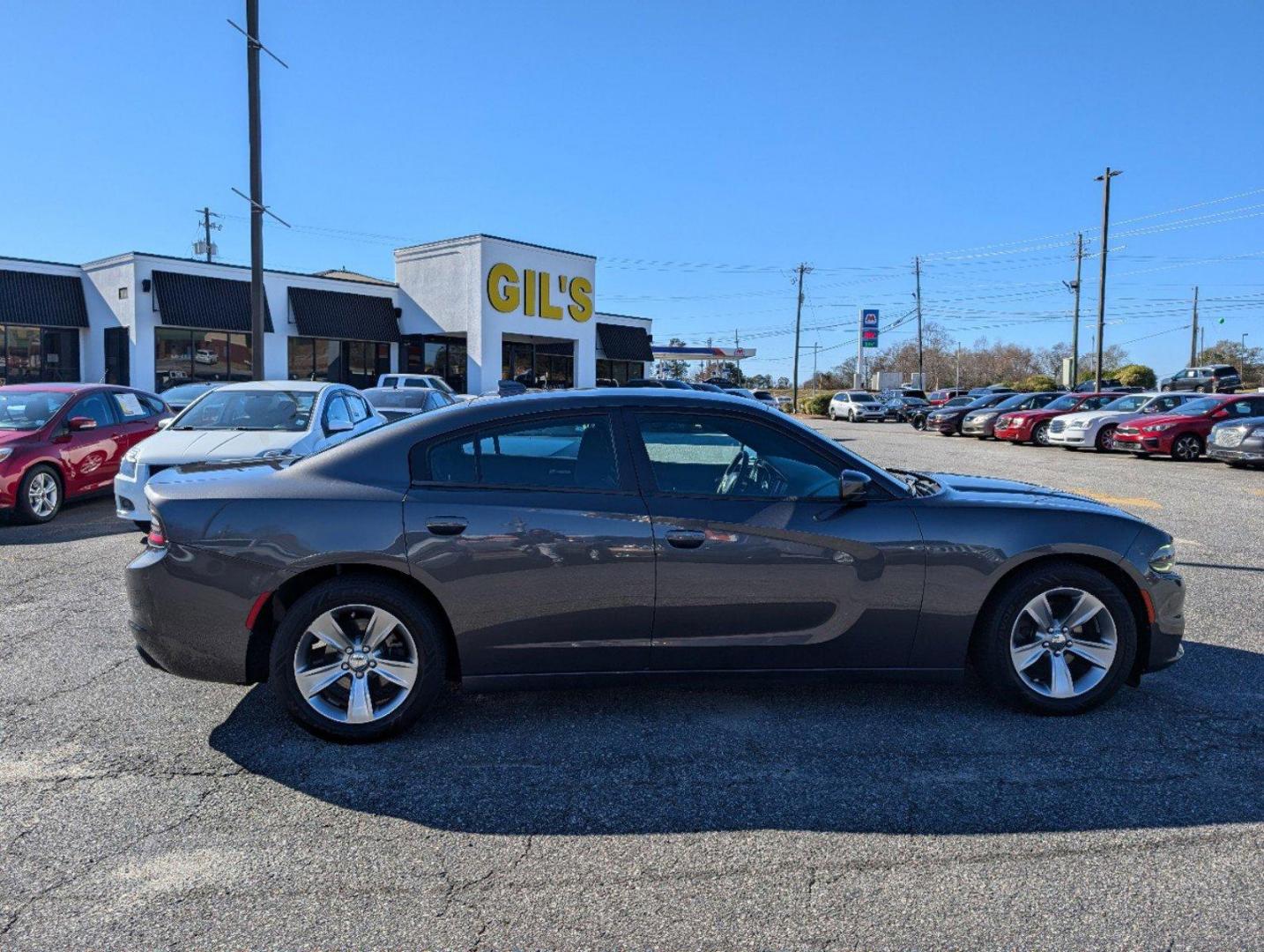 2016 /Tungsten/Black Dodge Charger SXT (2C3CDXHG8GH) with an Regular Unleaded V-6 3.6 L/220 engine, 8-Speed Automatic w/OD transmission, located at 3959 U.S. 80 W, Phenix City, AL, 36870, (334) 297-4885, 32.469296, -85.135185 - 2016 Dodge Charger SXT - Photo#3