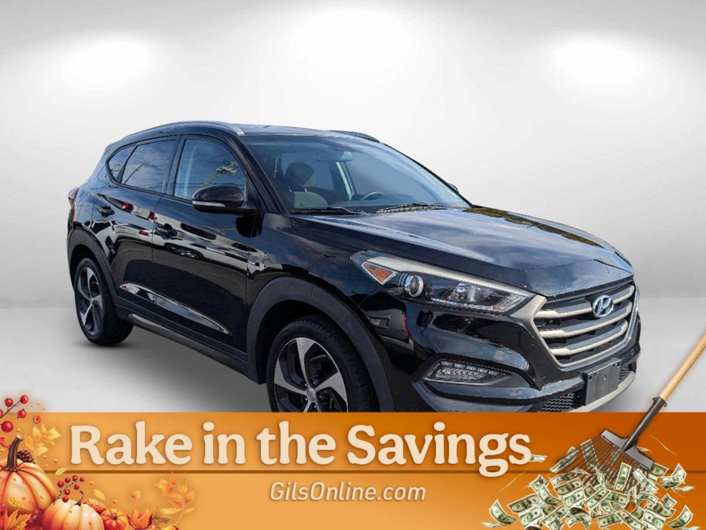 2016 /Black Hyundai Tucson Sport (KM8J33A22GU) with an Intercooled Turbo Regular Unleaded I-4 1.6 L/97 engine, 7-Speed Auto-Shift Manual w/OD transmission, located at 3959 U.S. 80 W, Phenix City, AL, 36870, (334) 297-4885, 32.469296, -85.135185 - 2016 Hyundai Tucson Sport - Photo#2