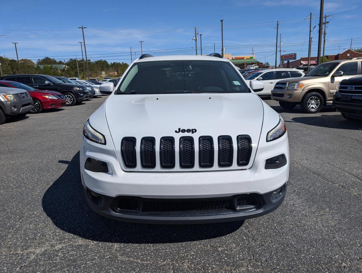 2016 /Black Jeep Cherokee Altitude (1C4PJLCB5GW) with an Regular Unleaded I-4 2.4 L/144 engine, 9-Speed Automatic w/OD transmission, located at 804 22nd Ave, Phenix City, AL, 36870, (334) 297-1860, 32.484749, -85.024475 - 2016 Jeep Cherokee Altitude - Photo#1