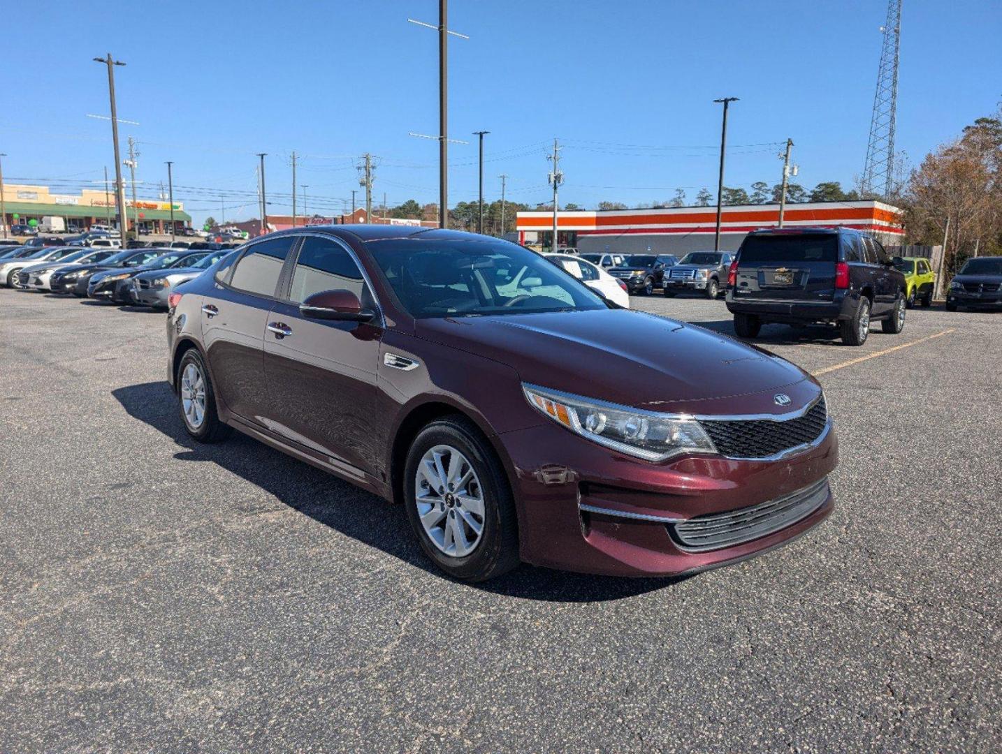 2016 /Black Kia Optima LX (5XXGT4L33GG) with an Regular Unleaded I-4 2.4 L/144 engine, 6-Speed Automatic w/OD transmission, located at 3959 U.S. 80 W, Phenix City, AL, 36870, (334) 297-4885, 32.469296, -85.135185 - 2016 Kia Optima LX - Photo#2