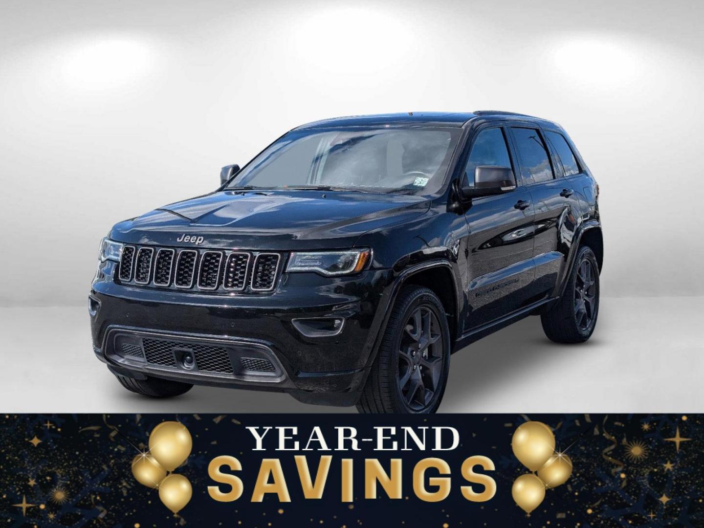 2021 /Black Jeep Grand Cherokee 80th Anniversary (1C4RJFBG4MC) with an Regular Unleaded V-6 3.6 L/220 engine, 8-Speed Automatic w/OD transmission, located at 7000 Northlake Connector, Columbus, GA, 31904, (706) 987-8085, 32.524975, -84.978134 - 2021 Jeep Grand Cherokee 80th Anniversary - Photo#0