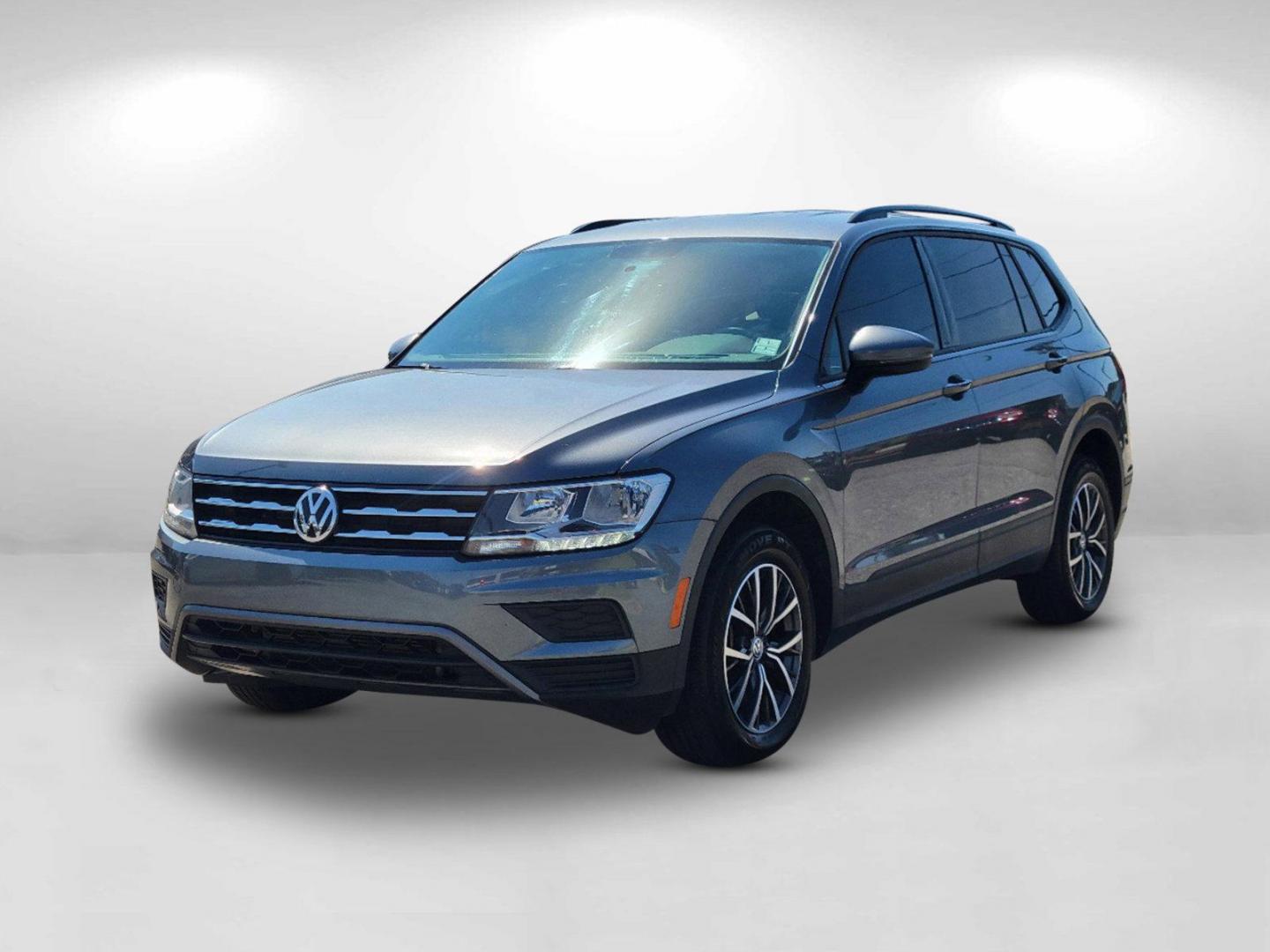 2021 Gray Volkswagen Tiguan S (3VV1B7AX7MM) with an Intercooled Turbo Regular Unleaded I-4 2.0 L/121 engine, 8-Speed Automatic w/OD transmission, located at 1430 Gateway Drive, Opelika, AL, 36801, (334) 239-0944, 32.637871, -85.409790 - 2021 Volkswagen Tiguan S - Photo#0