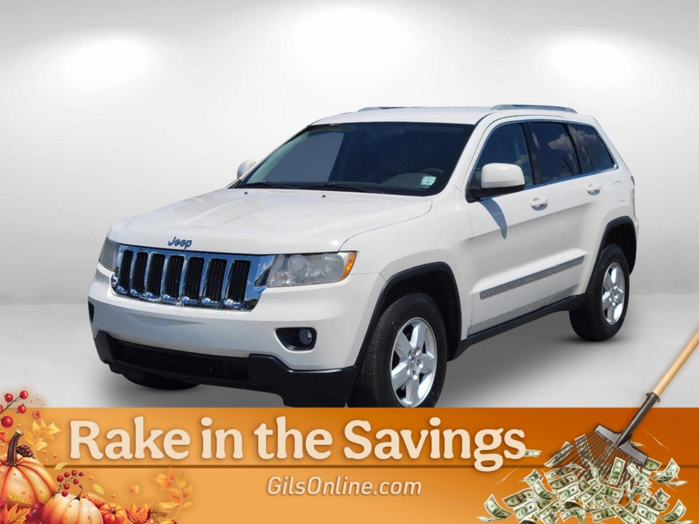 2012 Stone White /Dark Graystone/Medium Graystone Jeep Grand Cherokee Laredo (1C4RJFAG1CC) with an Gas/Ethanol V6 3.6L/220 engine, 5-Speed Automatic transmission, located at 7000 Northlake Connector, Columbus, GA, 31904, (706) 987-8085, 32.524975, -84.978134 - 2012 Jeep Grand Cherokee Laredo - Photo#0