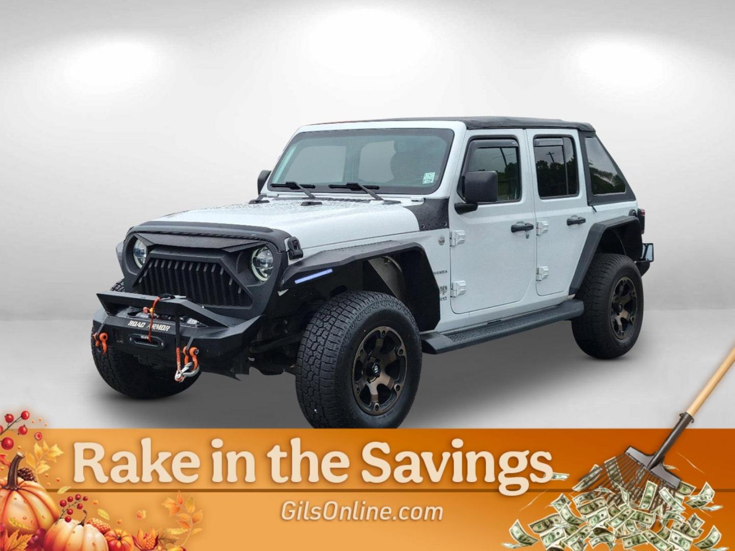 2018 Bright White Clearcoat /Black/Heritage Tan Jeep Wrangler Unlimited Sahara (1C4HJXEG9JW) with an Regular Unleaded V-6 3.6 L/220 engine, 8-Speed Automatic w/OD transmission, located at 521 Old Farm Lane Rd, Prattville, AL, 36066, (334) 325-1505, 32.482460, -86.416367 - 2018 Jeep Wrangler Unlimited Sahara - Photo#1