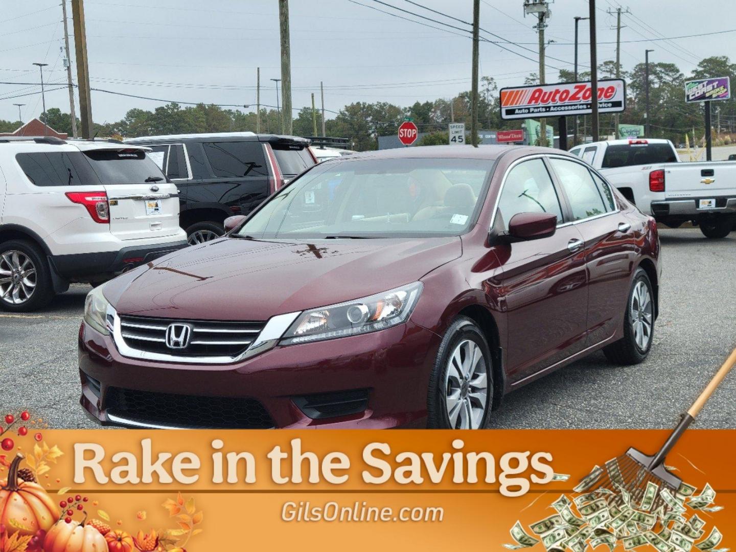 2013 Maroon Honda Accord Sdn LX (1HGCR2F39DA) with an Gas I4 2.4L/144 engine, 1-Speed Continuously Variable Ratio transmission, located at 804 22nd Ave, Phenix City, AL, 36870, (334) 297-1860, 32.484749, -85.024475 - 2013 Honda Accord Sdn LX - Photo#0