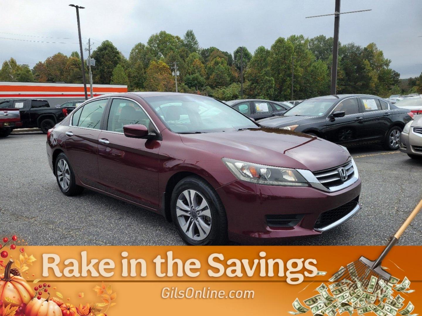 2013 Maroon Honda Accord Sdn LX (1HGCR2F39DA) with an Gas I4 2.4L/144 engine, 1-Speed Continuously Variable Ratio transmission, located at 804 22nd Ave, Phenix City, AL, 36870, (334) 297-1860, 32.484749, -85.024475 - 2013 Honda Accord Sdn LX - Photo#7