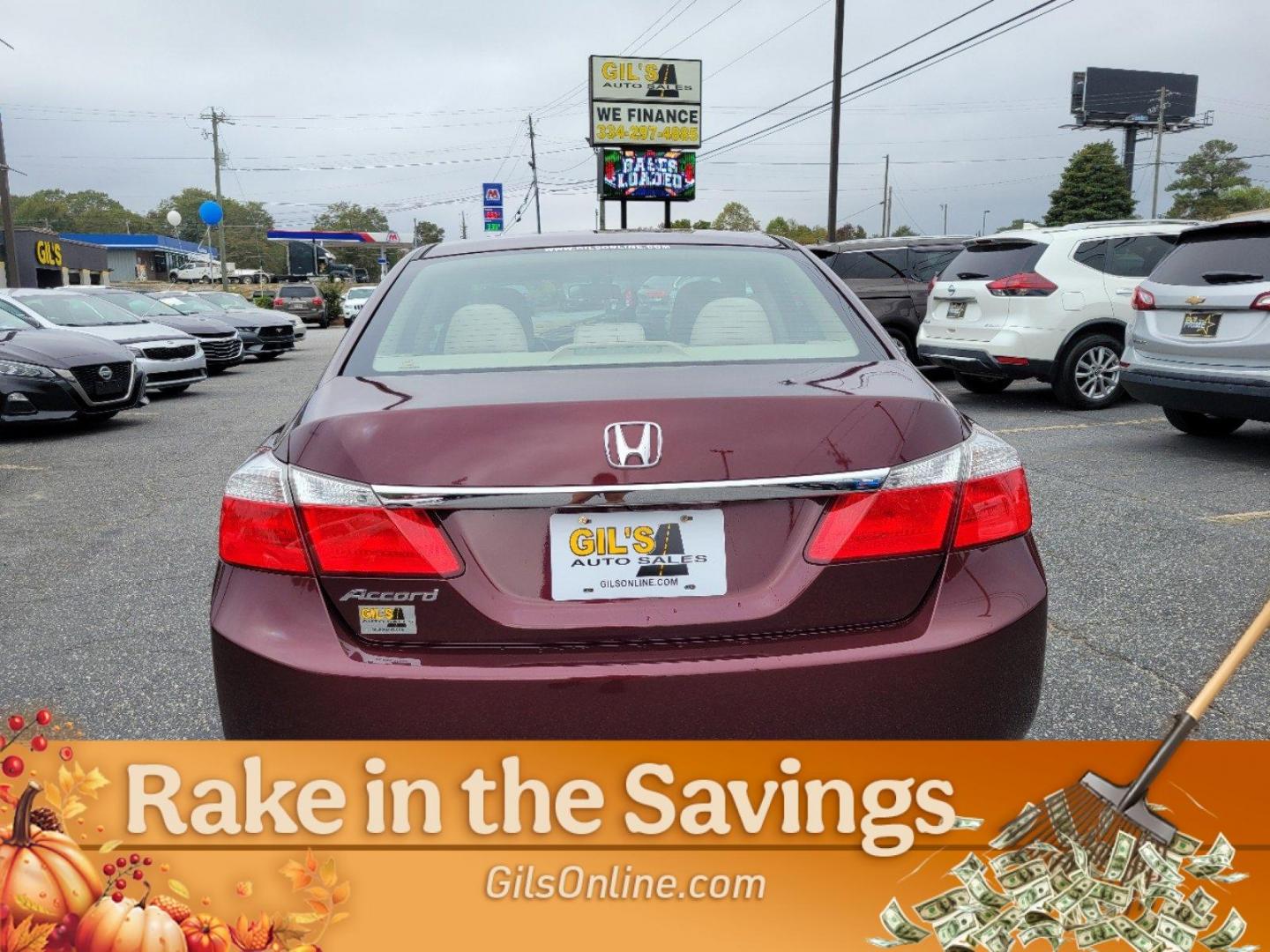 2013 Maroon Honda Accord Sdn LX (1HGCR2F39DA) with an Gas I4 2.4L/144 engine, 1-Speed Continuously Variable Ratio transmission, located at 804 22nd Ave, Phenix City, AL, 36870, (334) 297-1860, 32.484749, -85.024475 - 2013 Honda Accord Sdn LX - Photo#16