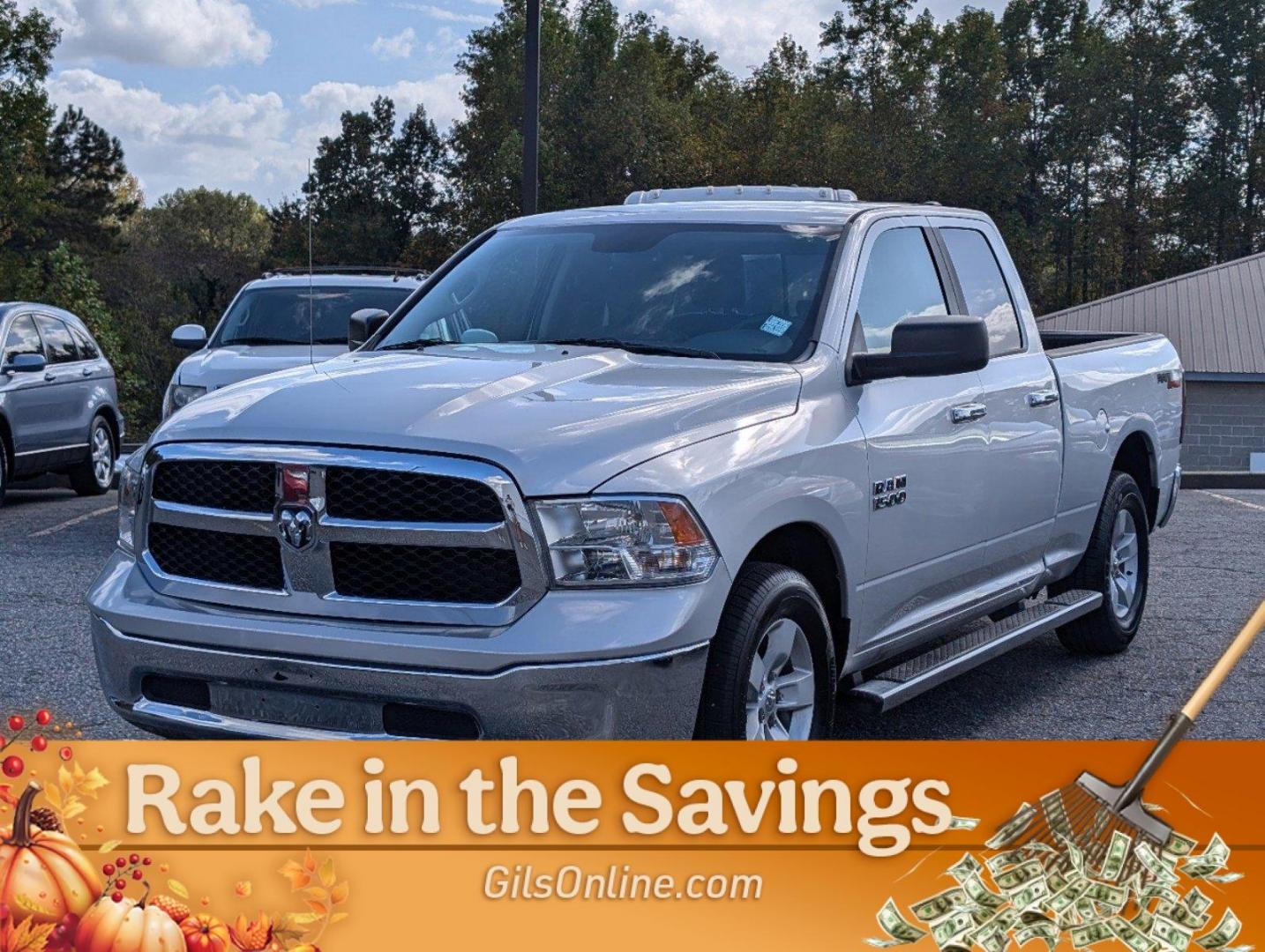 2017 Bright Silver Metallic Clearcoat /Diesel Gray/Black Ram 1500 SLT (1C6RR6GG9HS) with an Regular Unleaded V-6 3.6 L/220 engine, 8-Speed Automatic w/OD transmission, located at 521 Old Farm Lane Rd, Prattville, AL, 36066, (334) 325-1505, 32.482460, -86.416367 - 2017 Ram 1500 SLT - Photo#1