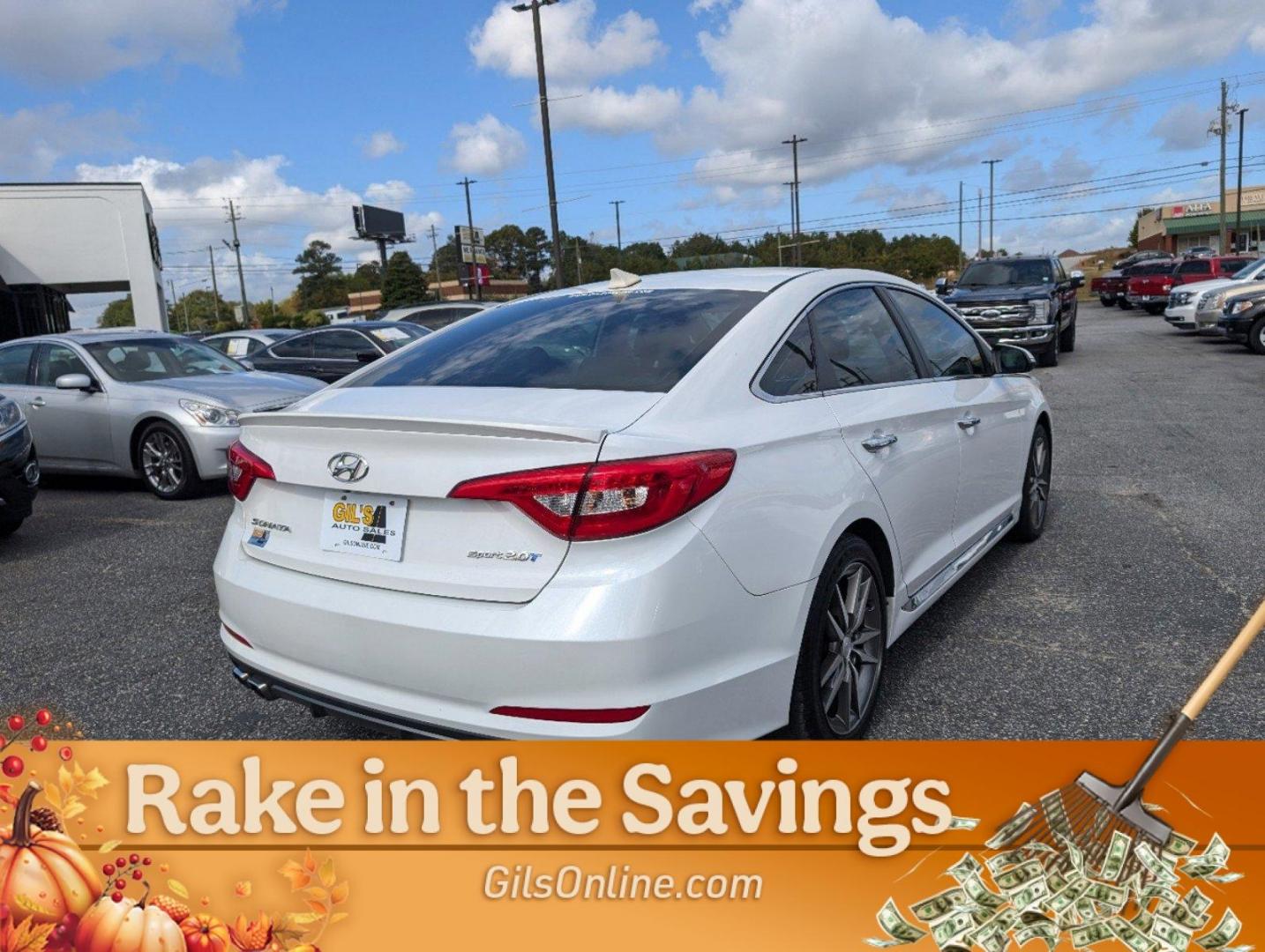 2015 Quartz White Pearl /Black Hyundai Sonata 2.0T Sport (5NPE34AB5FH) with an Intercooled Turbo Regular Unleaded I-4 2.0 L/122 engine, 6-Speed Automatic w/OD transmission, located at 3959 U.S. 80 W, Phenix City, AL, 36870, (334) 297-4885, 32.469296, -85.135185 - 2015 Hyundai Sonata 2.0T Sport - Photo#10