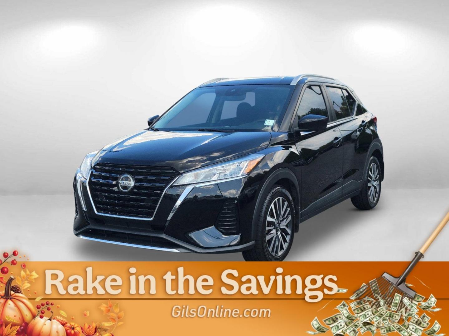 2021 Super Black /Charcoal Nissan Kicks SV (3N1CP5CV9ML) with an 1.6L L4 engine, CVT transmission, located at 1430 Gateway Drive, Opelika, AL, 36801, (334) 239-0944, 32.637871, -85.409790 - 2021 Nissan Kicks SV - Photo#0