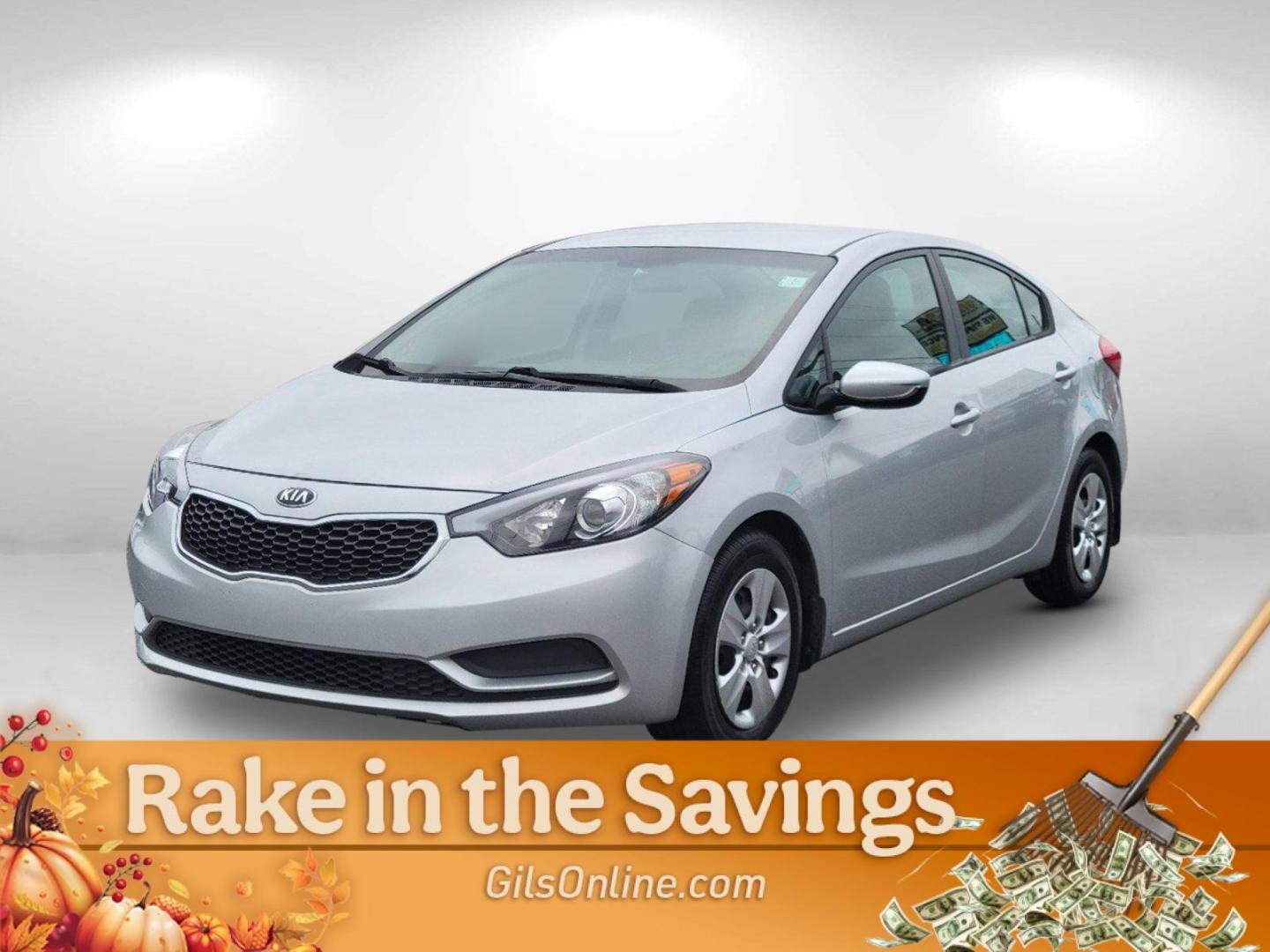 2016 Silky Silver /Gray Kia Forte LX (KNAFK4A65G5) with an Regular Unleaded I-4 1.8 L/110 engine, 6-Speed Automatic w/OD transmission, located at 3959 U.S. 80 W, Phenix City, AL, 36870, (334) 297-4885, 32.469296, -85.135185 - 2016 Kia Forte LX - Photo#0