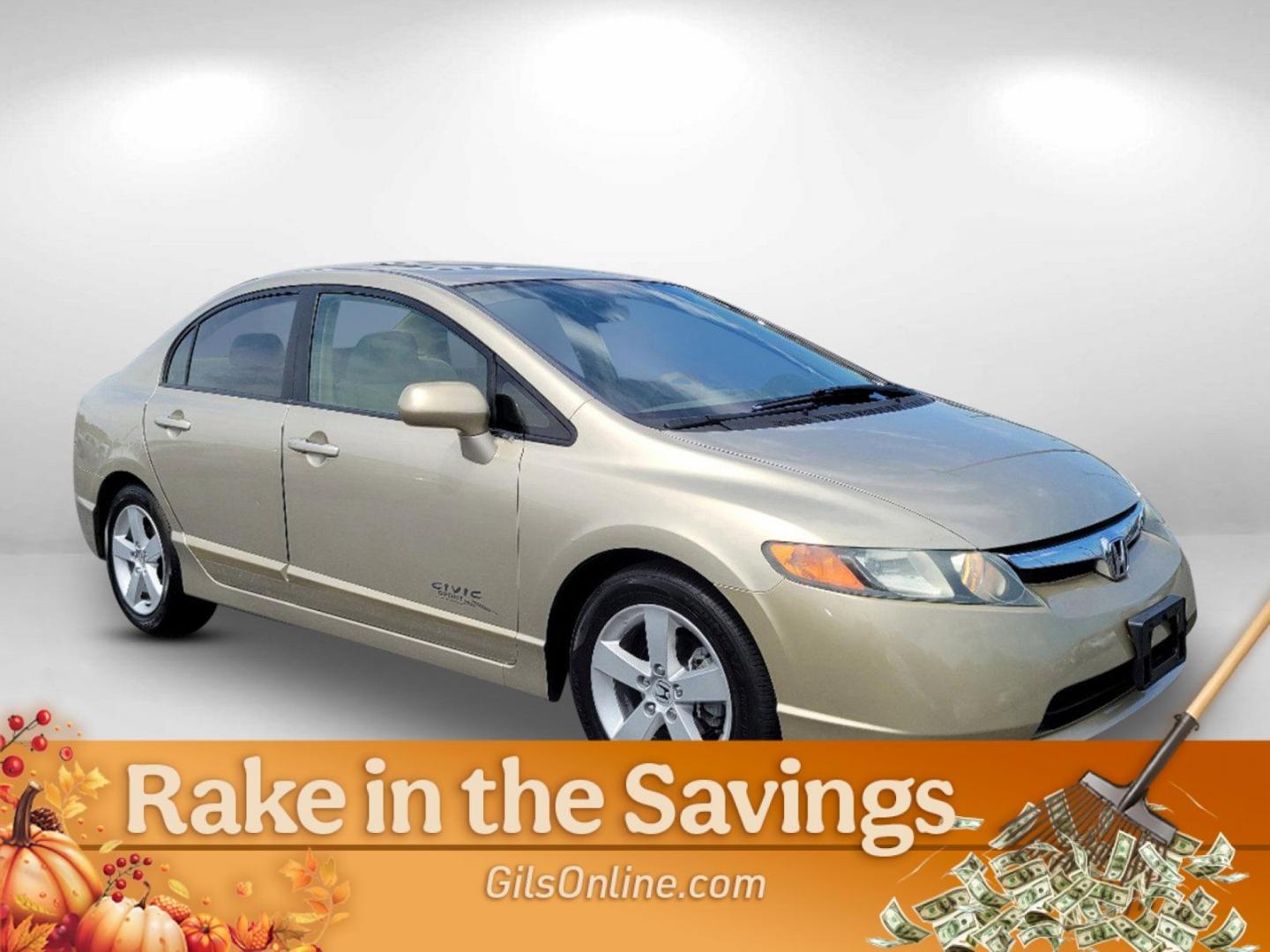 2007 Gold Honda Civic Sdn EX (1HGFA16877L) with an Gas I4 1.8L/110 engine, 5-Speed Automatic transmission, located at 804 22nd Ave, Phenix City, AL, 36870, (334) 297-1860, 32.484749, -85.024475 - 2007 Honda Civic Sdn EX - Photo#2