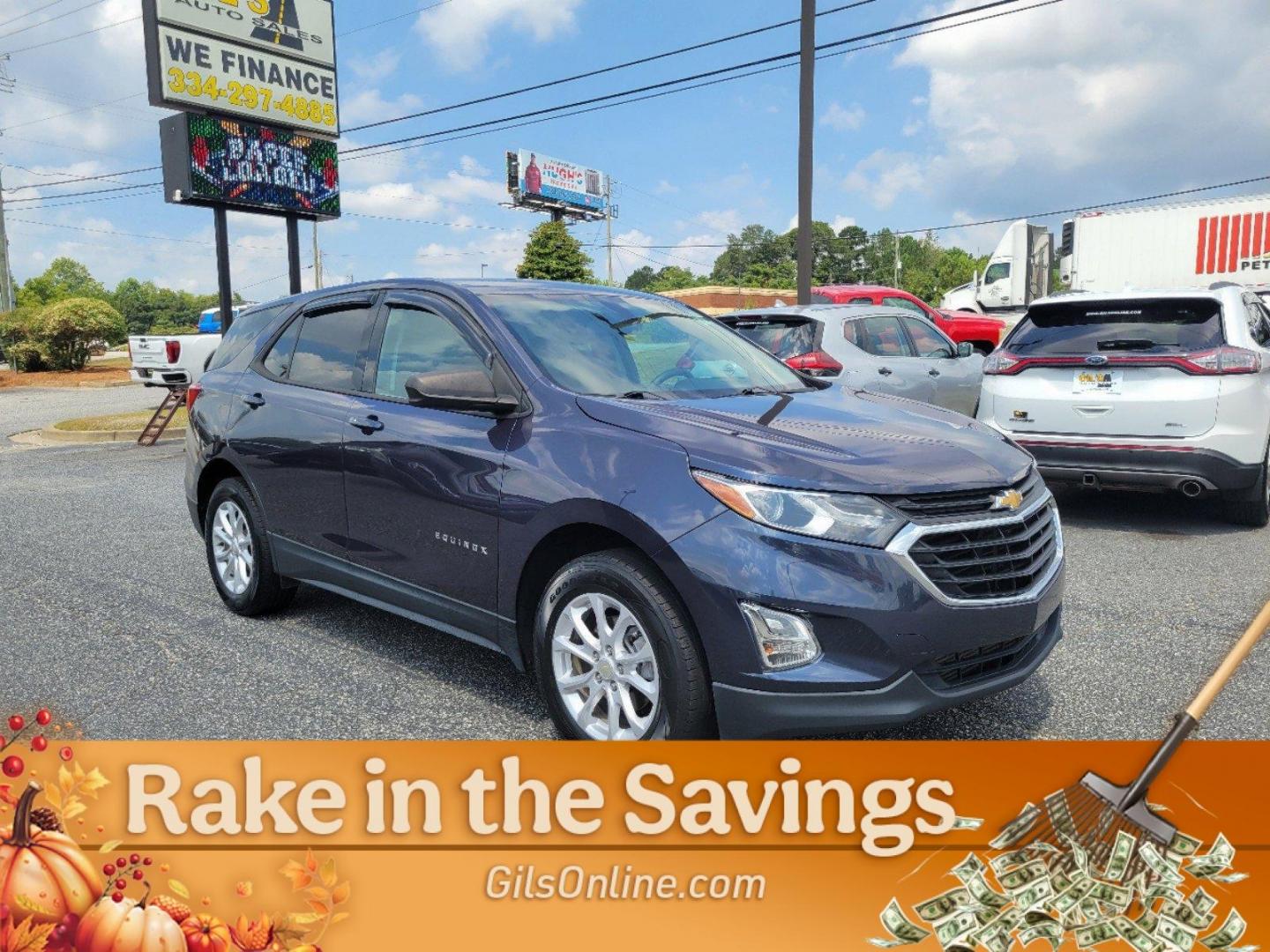 2019 Storm Blue Metallic /Medium Ash Gray Chevrolet Equinox LS (3GNAXHEV8KL) with an Turbocharged Gas I4 1.5L/92 engine, 6-Speed Automatic transmission, located at 804 22nd Ave, Phenix City, AL, 36870, (334) 297-1860, 32.484749, -85.024475 - 2019 Chevrolet Equinox LS - Photo#3