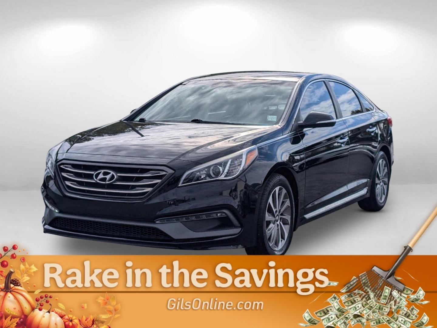 2015 /Black Hyundai Sonata 2.4L Sport (5NPE34AF0FH) with an Regular Unleaded I-4 2.4 L/144 engine, 6-Speed Automatic w/OD transmission, located at 804 22nd Ave, Phenix City, AL, 36870, (334) 297-1860, 32.484749, -85.024475 - 2015 Hyundai Sonata 2.4L Sport - Photo#0