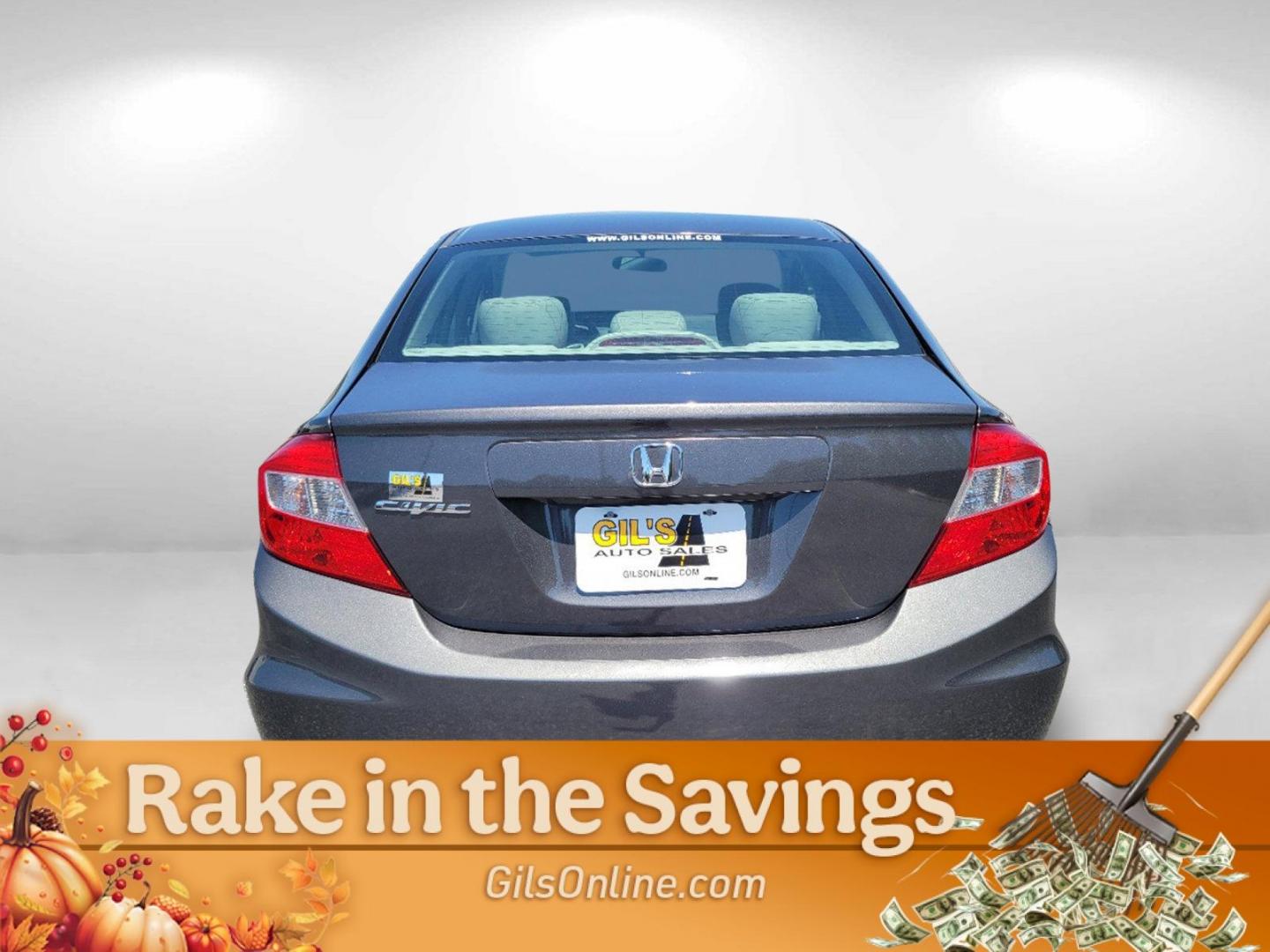 2012 Gray Honda Civic Sdn LX (19XFB2F52CE) with an Gas I4 1.8L/110 engine, 5-Speed Automatic transmission, located at 3959 U.S. 80 W, Phenix City, AL, 36870, (334) 297-4885, 32.469296, -85.135185 - 2012 Honda Civic Sdn LX - Photo#10