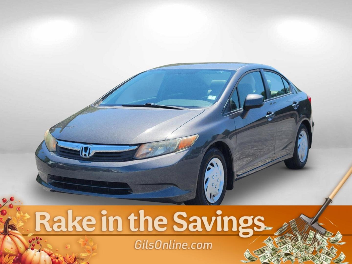 2012 Gray Honda Civic Sdn LX (19XFB2F52CE) with an Gas I4 1.8L/110 engine, 5-Speed Automatic transmission, located at 804 22nd Ave, Phenix City, AL, 36870, (334) 297-1860, 32.484749, -85.024475 - 2012 Honda Civic Sdn LX - Photo#0