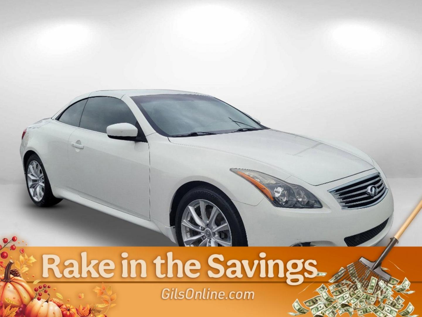 2013 Moonlight White /Wheat INFINITI G37 Convertible Base (JN1CV6FE7DM) with an Gas V6 3.7L/226 engine, 7-Speed Automatic w/OD transmission, located at 5115 14th Ave., Columbus, GA, 31904, (706) 323-0345, 32.511494, -84.971046 - 2013 INFINITI G37 Convertible Base - Photo#2