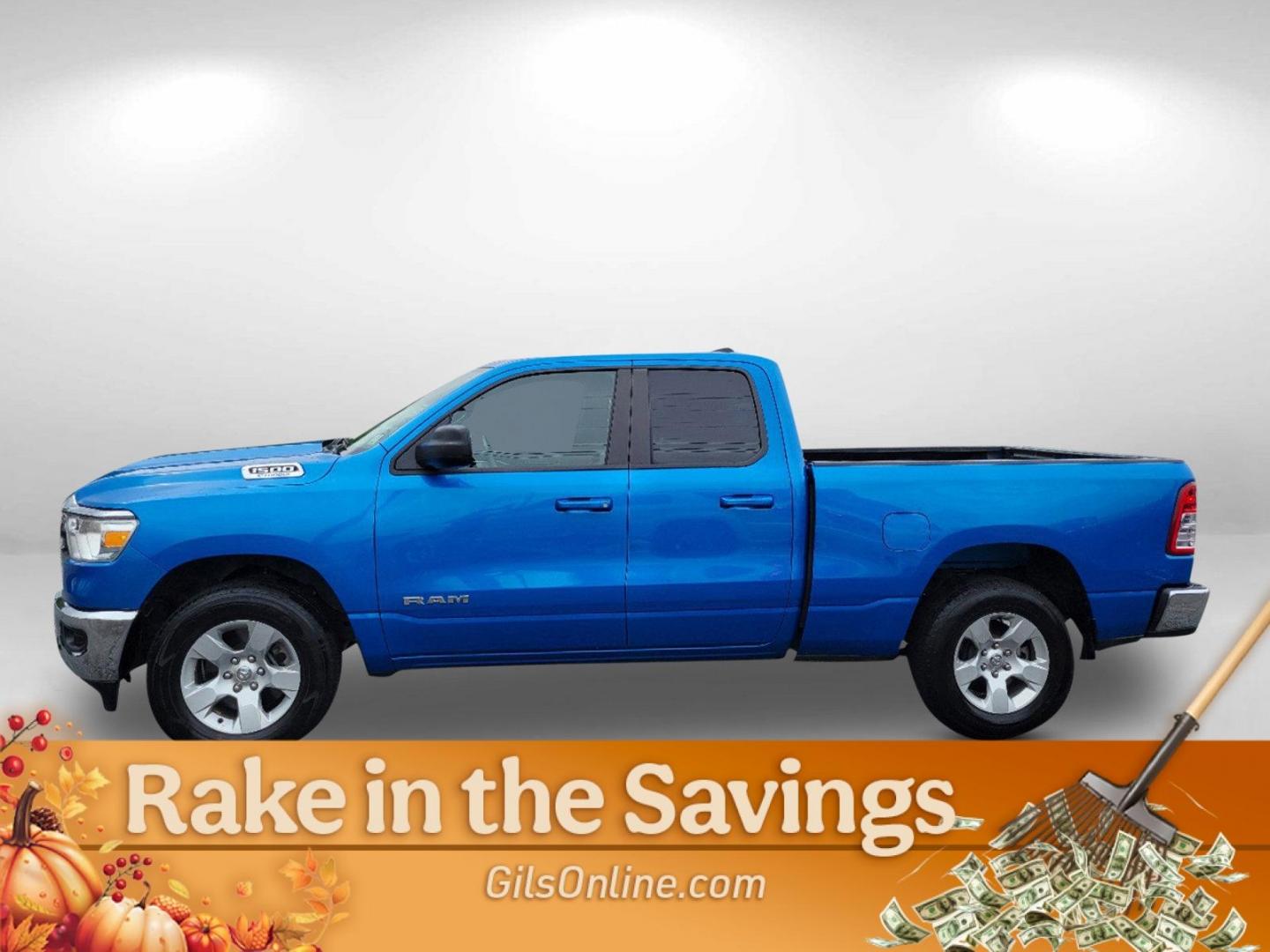 2022 Hydro Blue Pearlcoat /Diesel Gray/Black Ram 1500 Big Horn (1C6RREBG5NN) with an Gas/Electric V-6 3.6 L/220 engine, 8-Speed Automatic w/OD transmission, located at 1430 Gateway Drive, Opelika, AL, 36801, (334) 239-0944, 32.637871, -85.409790 - 2022 Ram 1500 Big Horn - Photo#7