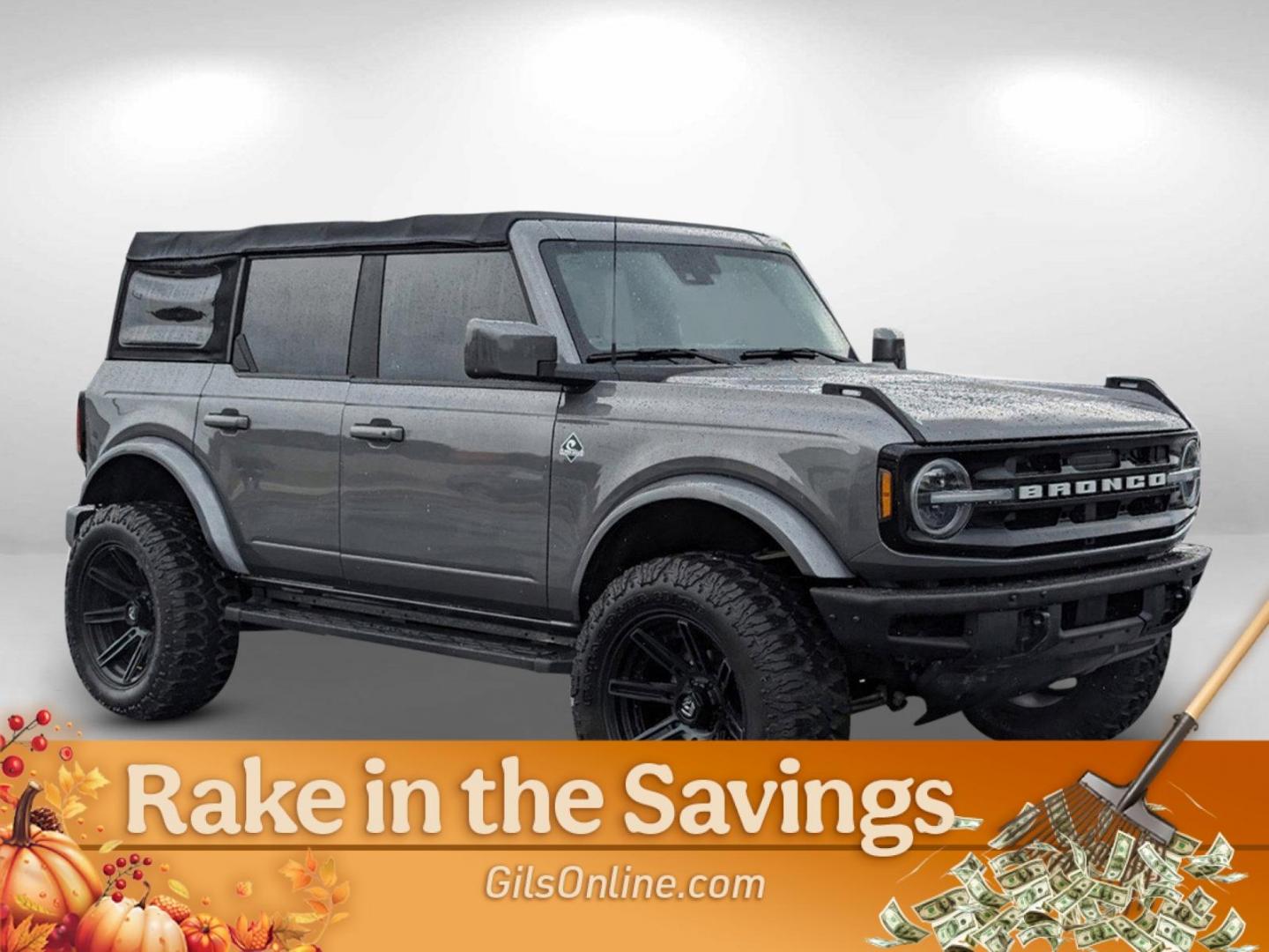 2021 Black Ford Bronco Outer Banks (1FMDE5BH9ML) with an Intercooled Turbo Regular Unleaded I-4 2.3 L/140 engine, 10-Speed Automatic w/OD transmission, located at 7000 Northlake Connector, Columbus, GA, 31904, (706) 987-8085, 32.524975, -84.978134 - 2021 Ford Bronco Outer Banks - Photo#2