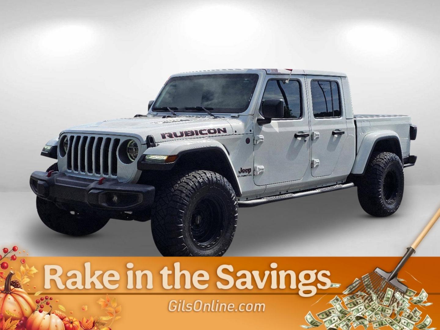 2020 Bright White Clearcoat /Black Jeep Gladiator Rubicon (1C6JJTBG2LL) with an Regular Unleaded V-6 3.6 L/220 engine, 8-Speed Automatic w/OD transmission, located at 804 22nd Ave, Phenix City, AL, 36870, (334) 297-1860, 32.484749, -85.024475 - 2020 Jeep Gladiator Rubicon - Photo#0