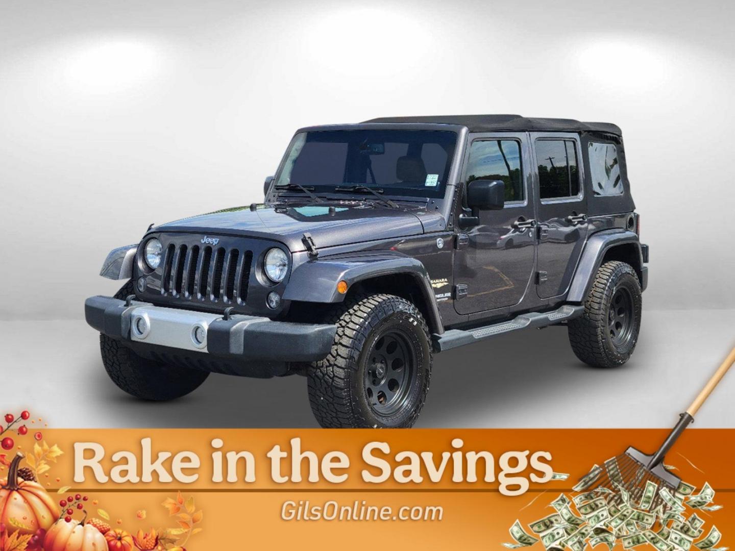 2014 Granite Crystal Metallic Clearcoat /Dark Saddle/Black Jeep Wrangler Unlimited Sahara (1C4HJWEG3EL) with an Regular Unleaded V-6 3.6 L/220 engine, 5-Speed Automatic w/OD transmission, located at 521 Old Farm Lane Rd, Prattville, AL, 36066, (334) 325-1505, 32.482460, -86.416367 - 2014 Jeep Wrangler Unlimited Sahara - Photo#0