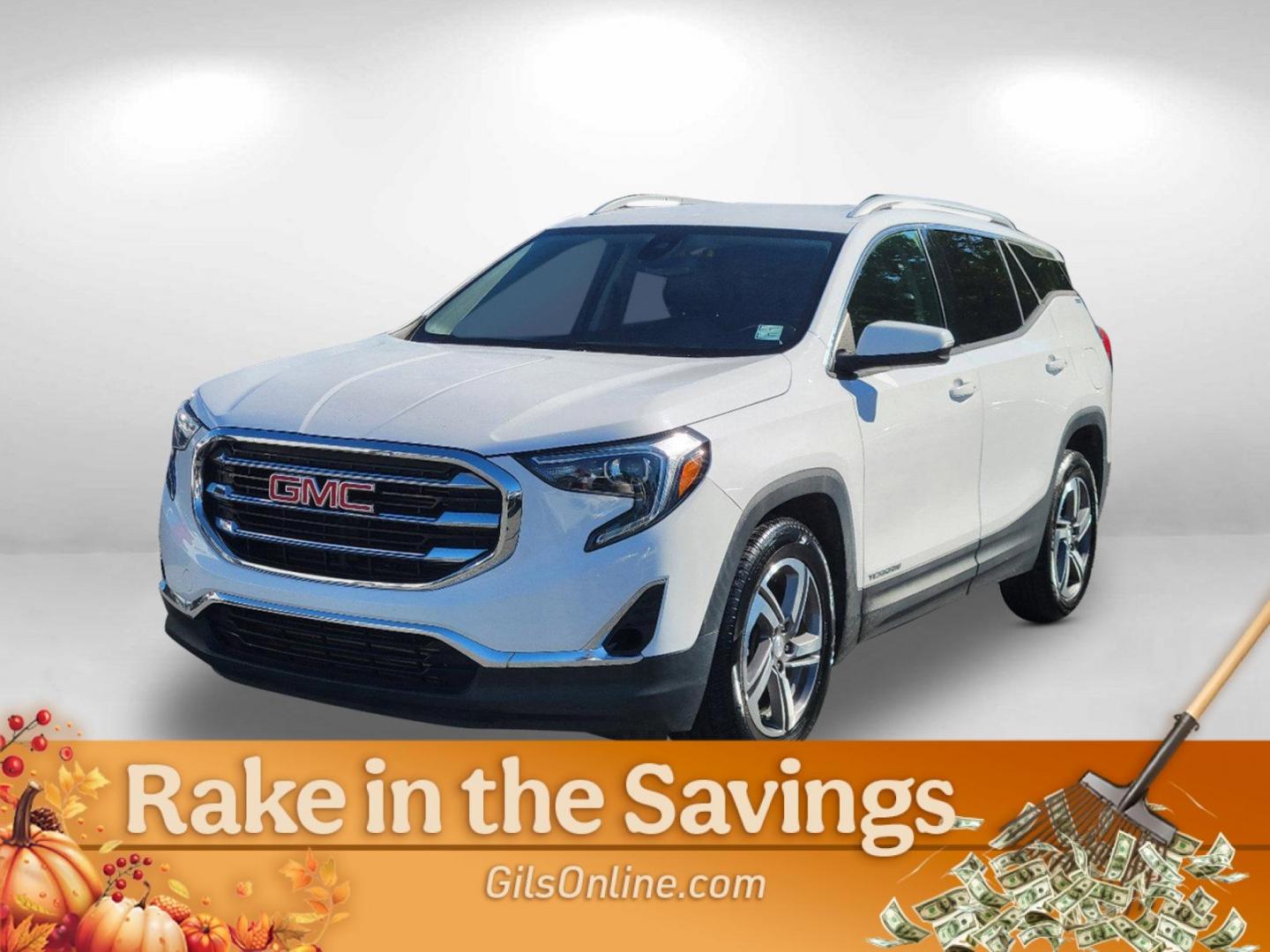 2020 Summit White /Jet Black GMC Terrain SLT (3GKALPEV5LL) with an Turbocharged Gas/E15 I4 1.5L/92 engine, 9-Speed Automatic transmission, located at 7000 Northlake Connector, Columbus, GA, 31904, (706) 987-8085, 32.524975, -84.978134 - 2020 GMC Terrain SLT - Photo#0