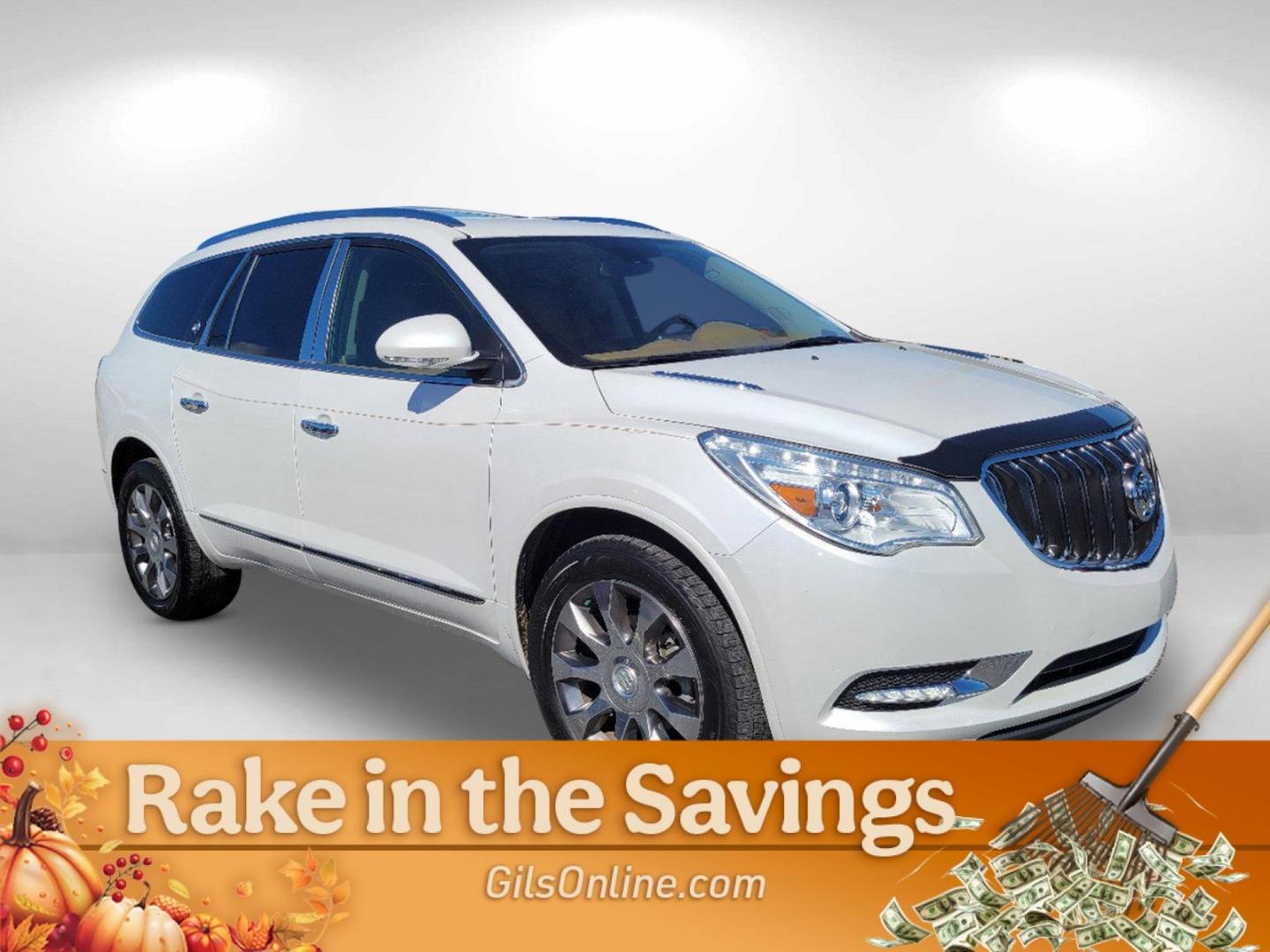 2017 White Frost Tricoat /Choccachino Buick Enclave Leather (5GAKRBKD2HJ) with an Gas V6 3.6L/217 engine, 6-Speed Automatic transmission, located at 1430 Gateway Drive, Opelika, AL, 36801, (334) 239-0944, 32.637871, -85.409790 - 2017 Buick Enclave Leather - Photo#2