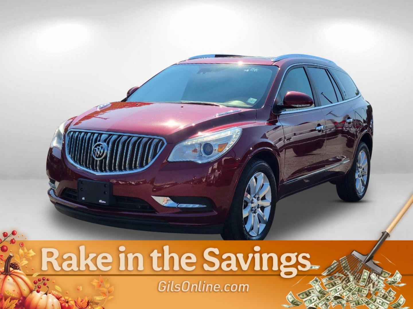 2015 Crimson Red Tintcoat /Choccachino Buick Enclave Premium (5GAKRCKD6FJ) with an Gas V6 3.6L/217 engine, 6-Speed Automatic transmission, located at 5115 14th Ave., Columbus, GA, 31904, (706) 323-0345, 32.511494, -84.971046 - 2015 Buick Enclave Premium - Photo#0