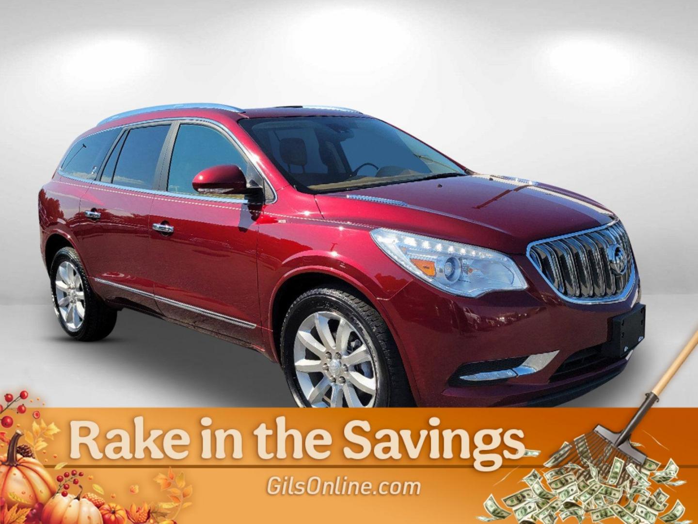 2015 Crimson Red Tintcoat /Choccachino Buick Enclave Premium (5GAKRCKD6FJ) with an Gas V6 3.6L/217 engine, 6-Speed Automatic transmission, located at 5115 14th Ave., Columbus, GA, 31904, (706) 323-0345, 32.511494, -84.971046 - 2015 Buick Enclave Premium - Photo#2