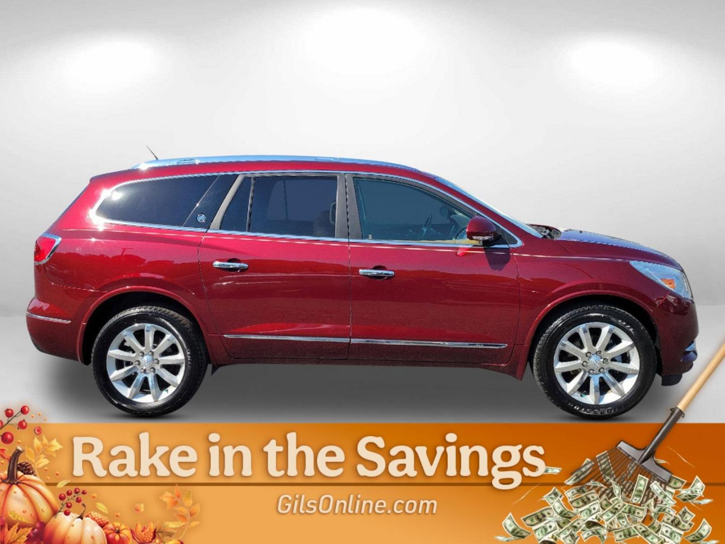 2015 Crimson Red Tintcoat /Choccachino Buick Enclave Premium (5GAKRCKD6FJ) with an Gas V6 3.6L/217 engine, 6-Speed Automatic transmission, located at 5115 14th Ave., Columbus, GA, 31904, (706) 323-0345, 32.511494, -84.971046 - 2015 Buick Enclave Premium - Photo#3