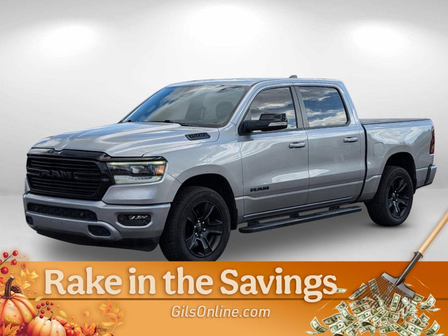 2021 Billet Silver Metallic Clearcoat /Black Ram 1500 Big Horn (1C6SRFFT6MN) with an Regular Unleaded V-8 5.7 L/345 engine, 8-Speed Automatic w/OD transmission, located at 521 Old Farm Lane Rd, Prattville, AL, 36066, (334) 325-1505, 32.482460, -86.416367 - 2021 Ram 1500 Big Horn - Photo#0