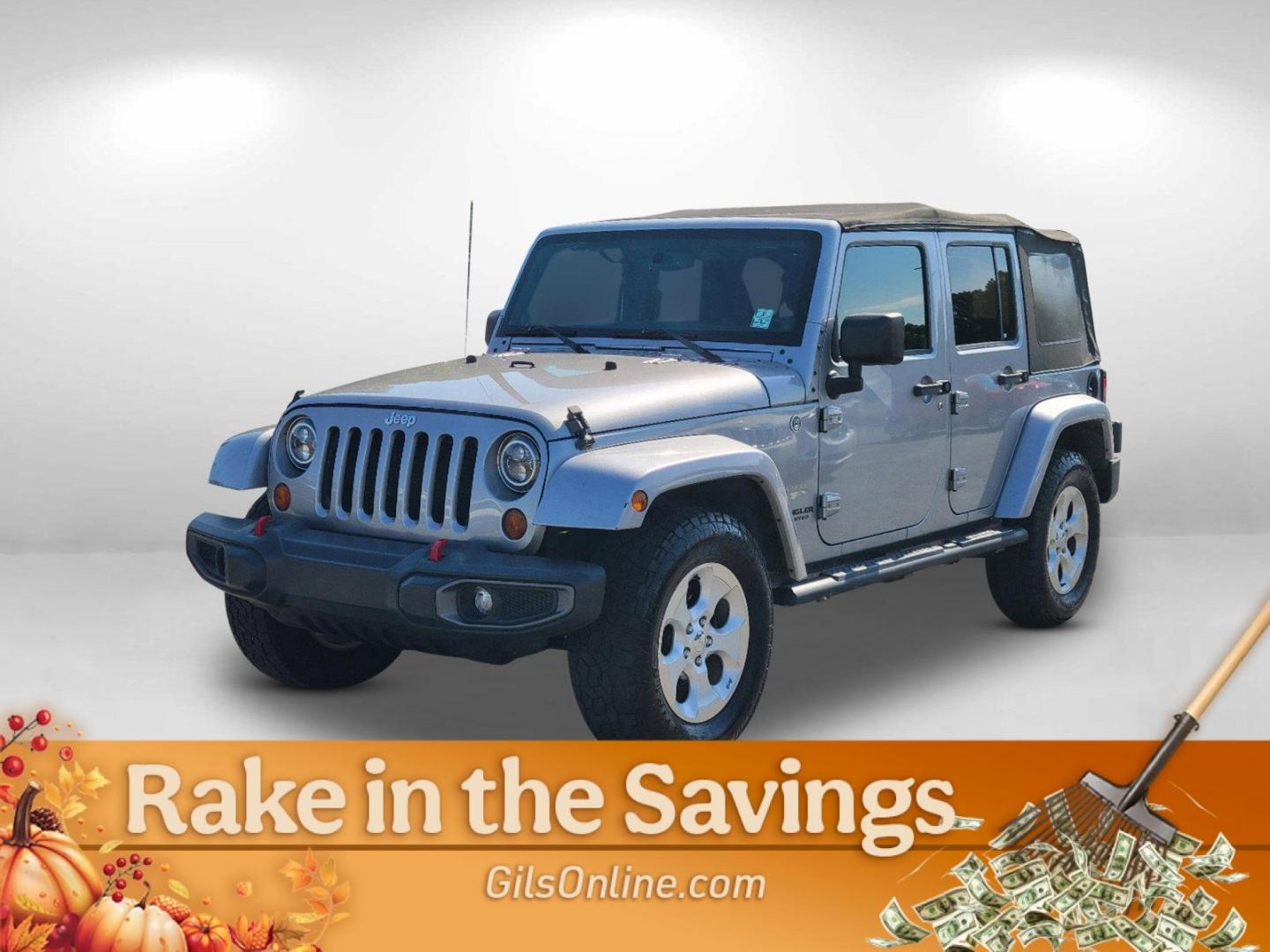 2013 Billet Silver Metallic /Black Interior Jeep Wrangler Unlimited Sahara (1C4BJWEGXDL) with an Gas V6 3.6L/220 engine, 5-Speed Automatic transmission, located at 5115 14th Ave., Columbus, GA, 31904, (706) 323-0345, 32.511494, -84.971046 - 2013 Jeep Wrangler Unlimited Sahara - Photo#0