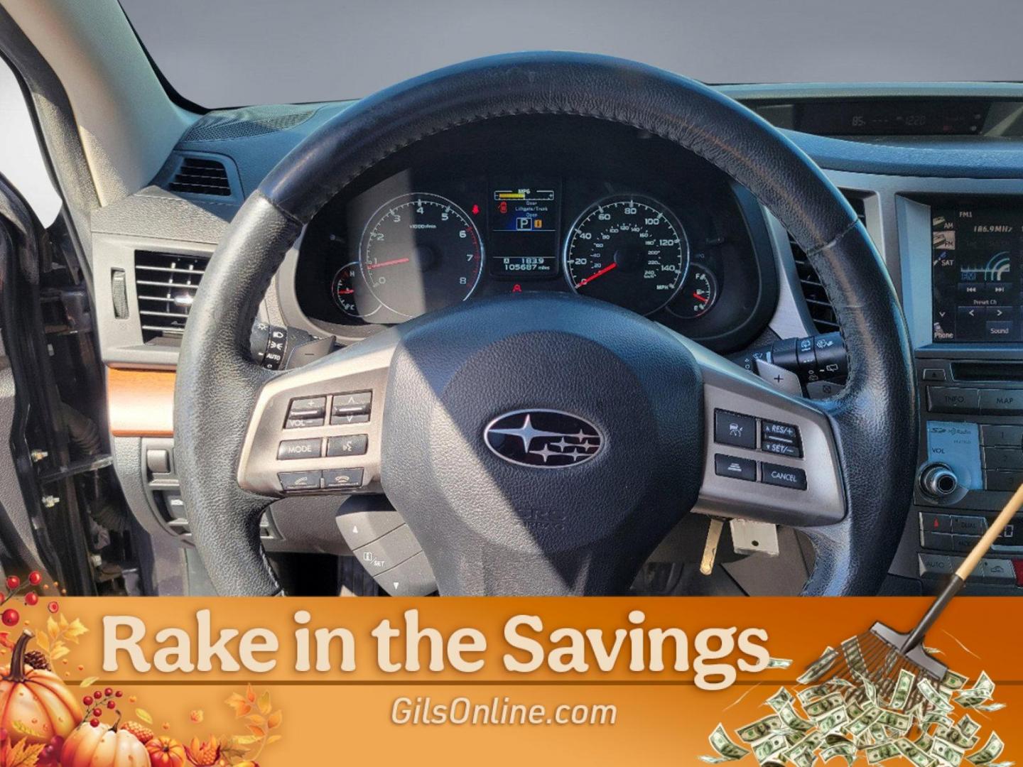 2013 Graphite Gray Metallic /Off-Black Subaru Outback 2.5i Limited (4S4BRCPC6D3) with an Gas Flat 4 2.5L/152 engine, CVT-Speed Continuously Variable Ratio transmission, located at 804 22nd Ave, Phenix City, AL, 36870, (334) 297-1860, 32.484749, -85.024475 - 2013 Subaru Outback 2.5i Limited - Photo#13