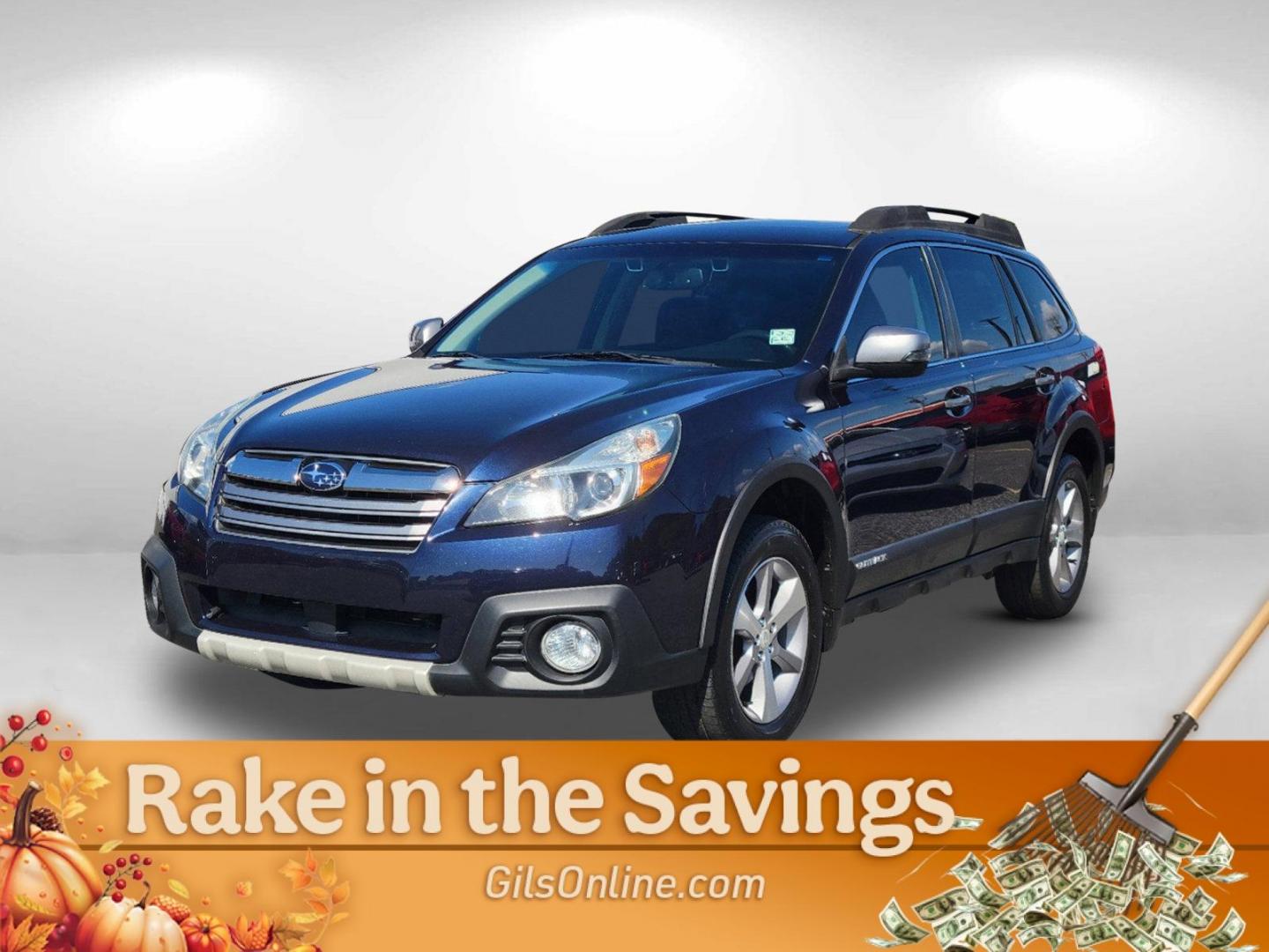 2014 Deep Indigo Pearl /Saddle Brown Subaru Outback 2.5i Limited (4S4BRCPC9E3) with an Regular Unleaded H-4 2.5 L/152 engine, 6-Speed CVT w/OD transmission, located at 1430 Gateway Drive, Opelika, AL, 36801, (334) 239-0944, 32.637871, -85.409790 - 2014 Subaru Outback 2.5i Limited - Photo#0